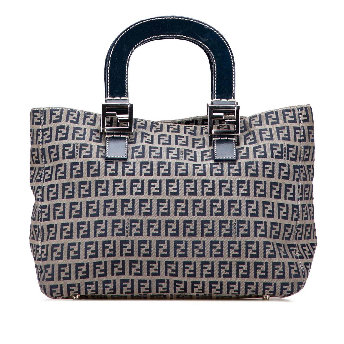 Fendi Zucchino Twins Tote Canvas Small Tote Bag