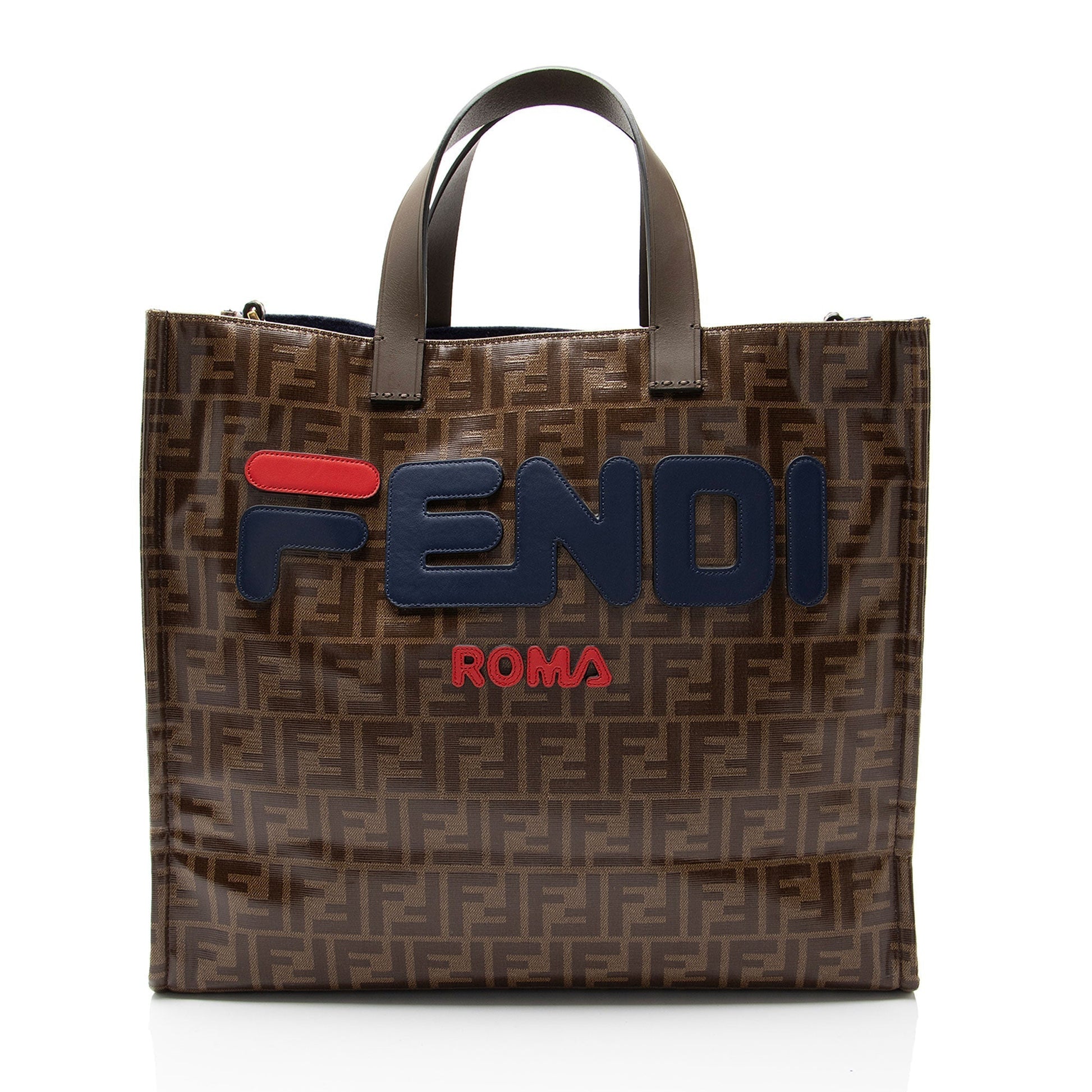 Fendi Spalmati Fila Mania Shopper Tote Logo Tote Bag