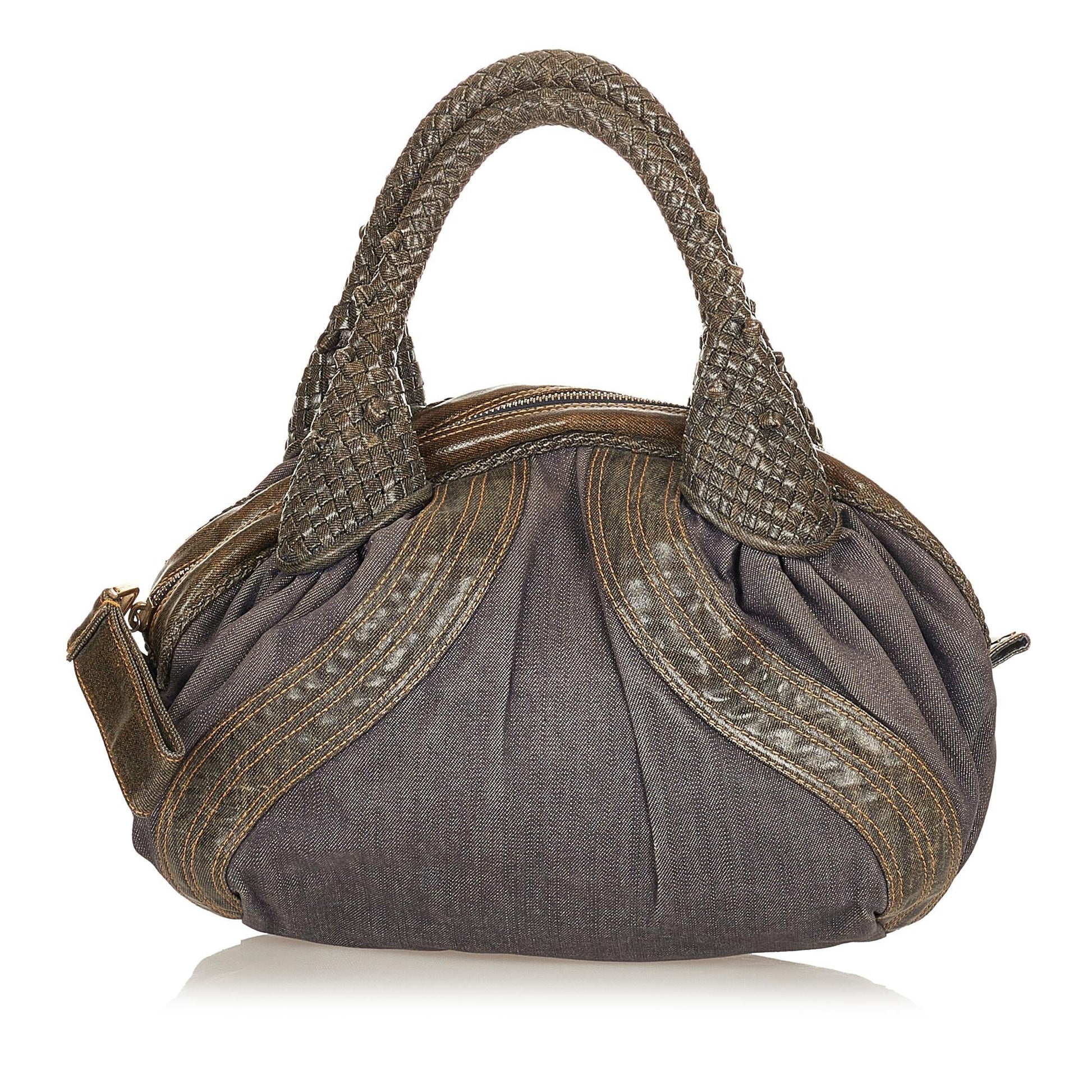 Fendi Spy Handbag Shg Denim Satchel Bag Handbag Shg 27009