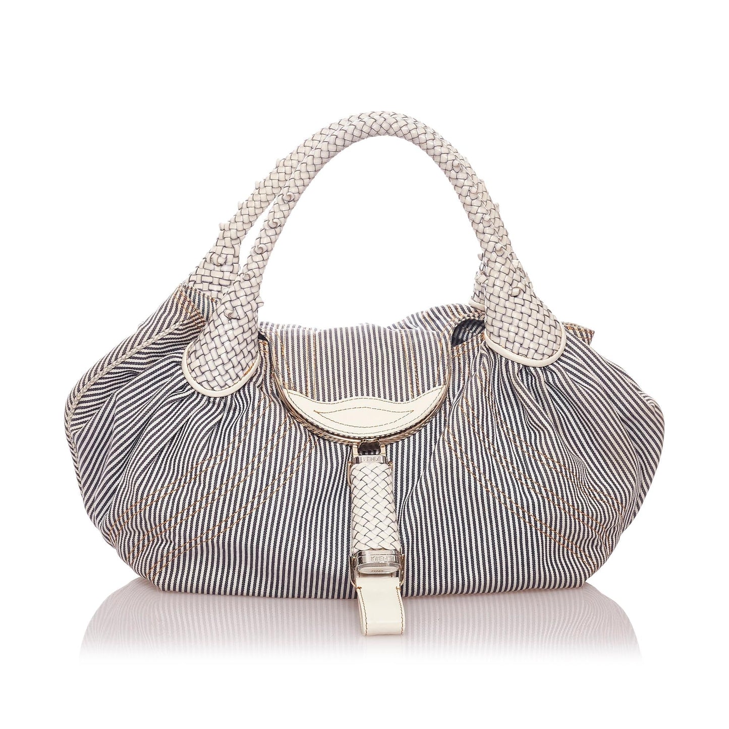 Fendi Spy Handbag Shg Denim Satchel Bag