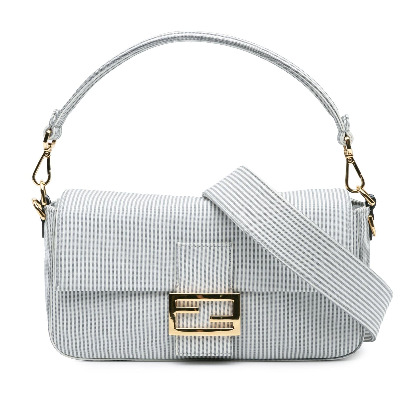 Fendi Striped Jersey Baguette Satchel Satchel Bag Jersey Baguette Satchel