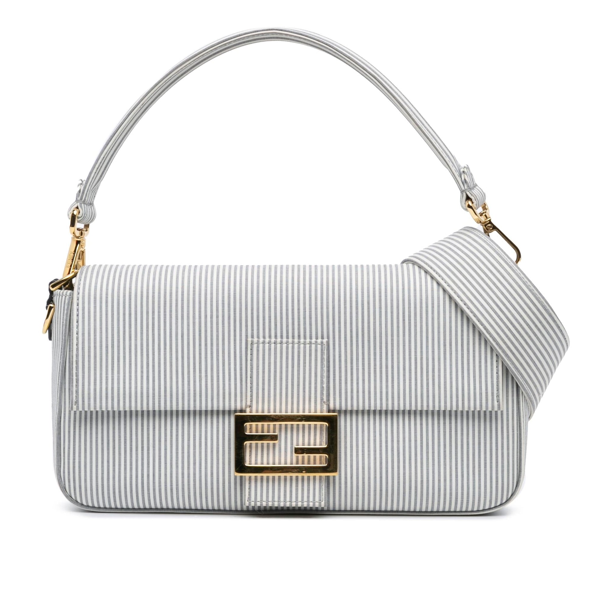Fendi Striped Jersey Baguette Satchel Satchel Bag