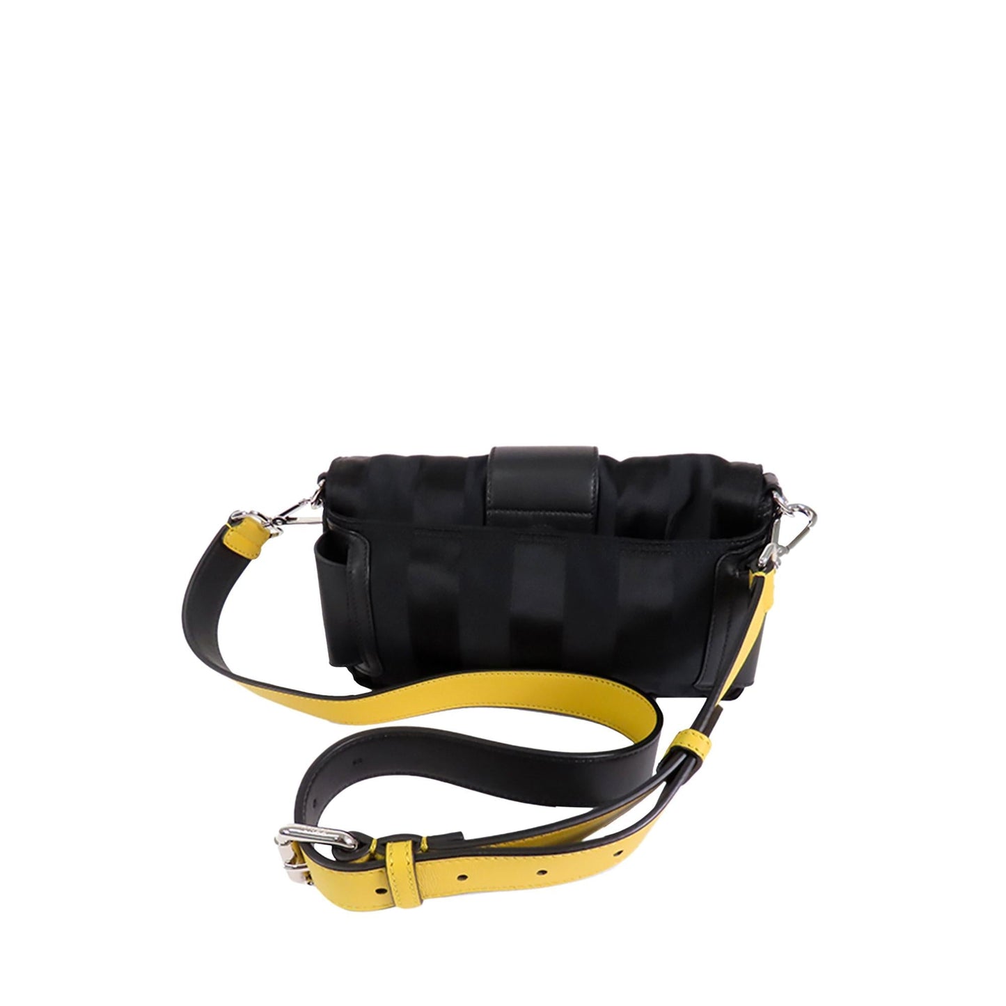 Fendi Stripes Convertible Baguette Shg Satchel Bag