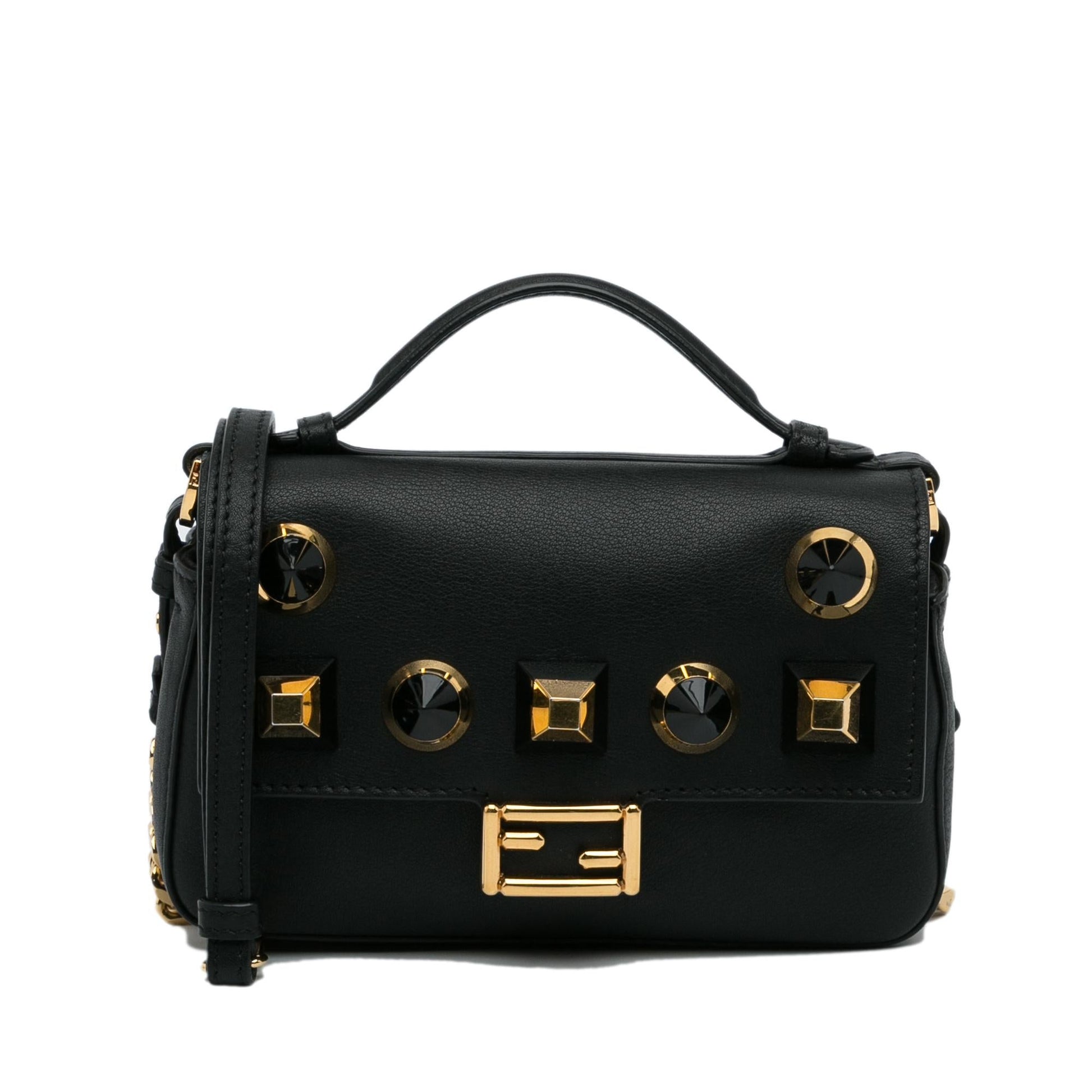 Fendi Studded Baguette Shg Igmosg Satchel Bag Micro