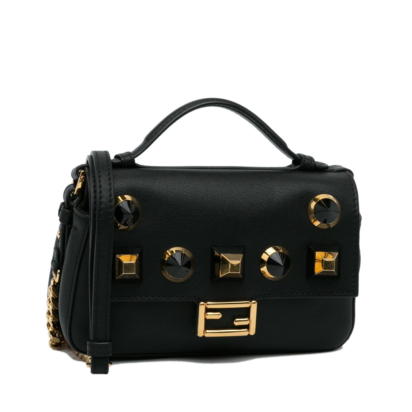 Fendi Studded Baguette Shg Igmosg Satchel Bag Micro