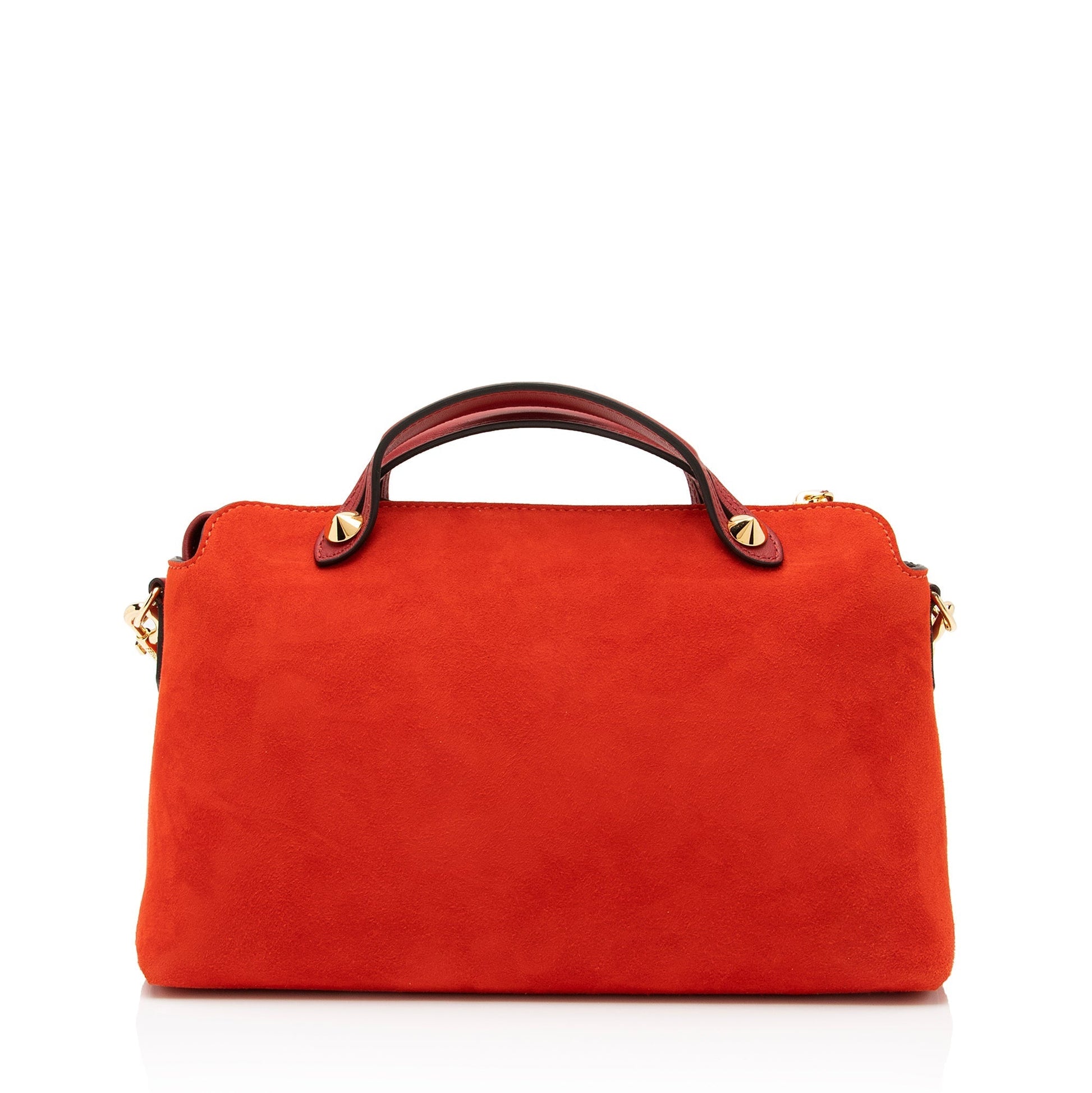 Fendi Calfskin By The Way Boston Bag Shf Suede Medium Satchel Bag