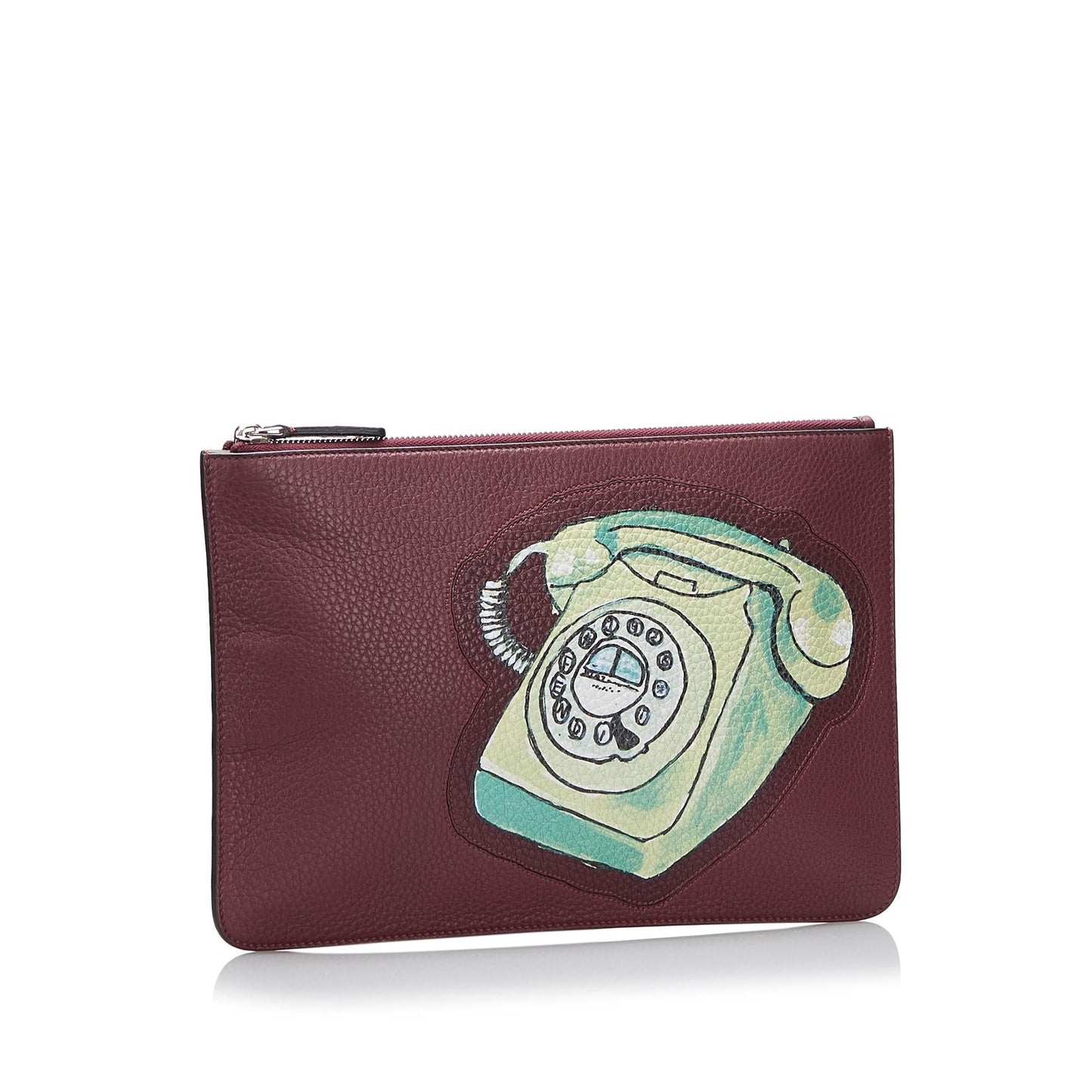 Fendi Telephone Clutch Shg Xvnet2 Leather Clutch Bag