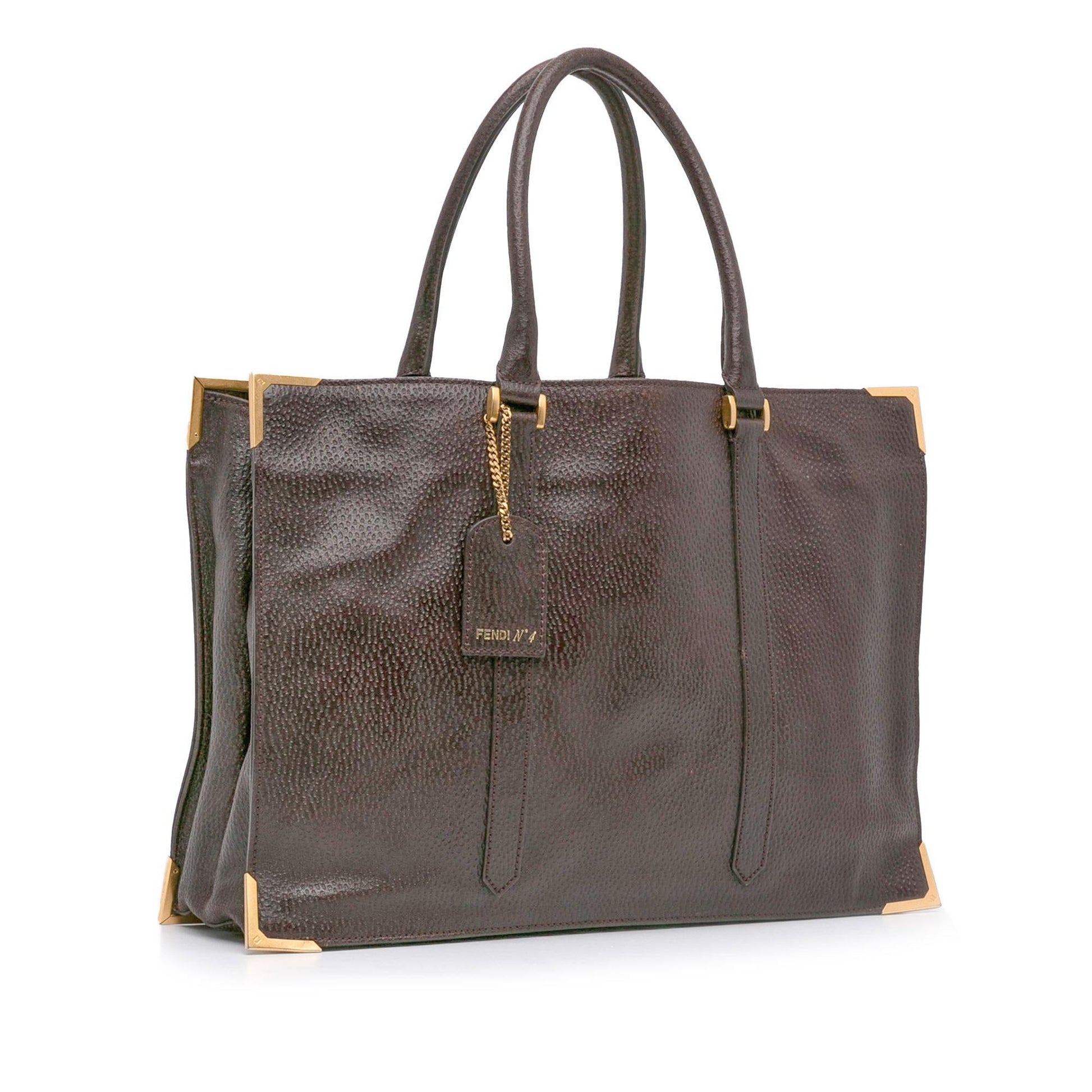 Fendi Textured Classico No Tote Bag Shg Gsx2Gy Leather