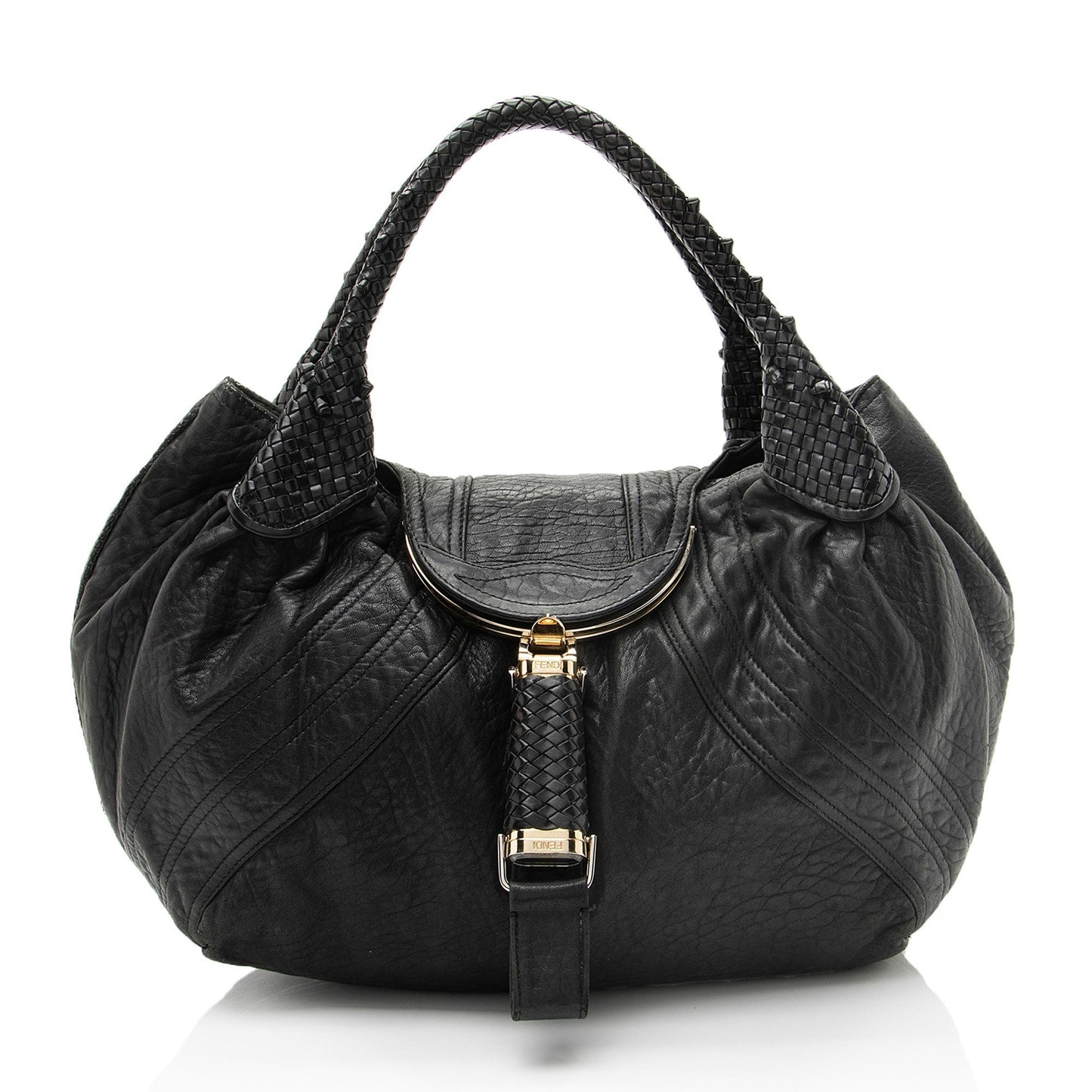 Fendi Tortuga Spy Satchel Leather Satchel Bag