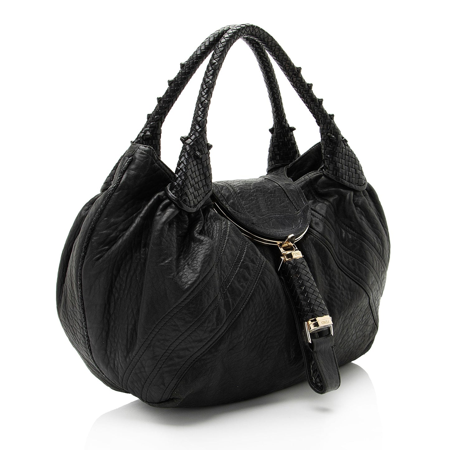 Fendi Tortuga Spy Satchel Leather Satchel Bag