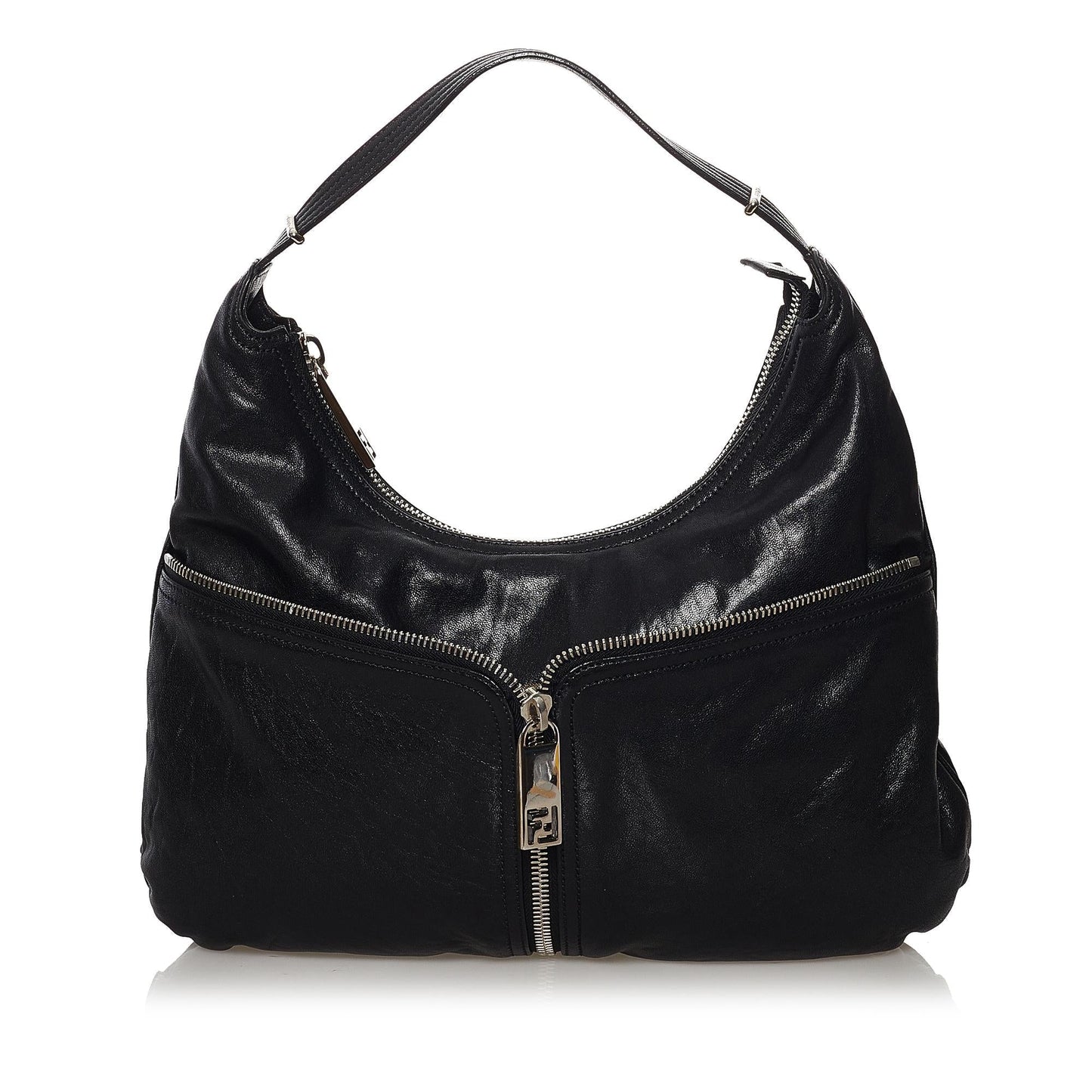 Fendi Unzipped Hobo Bag Shg Leather Shoulder Bag Bag Shg 32868