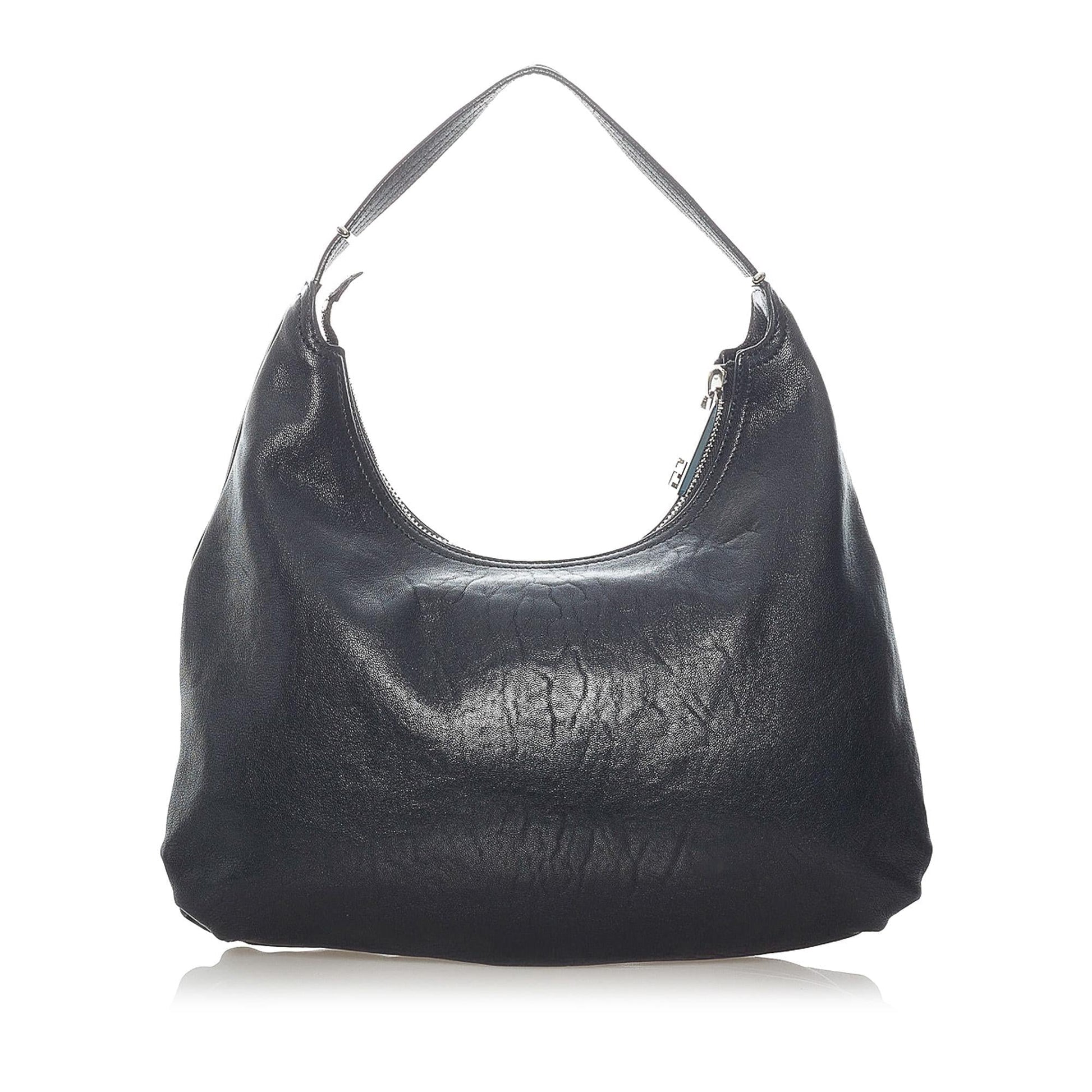 Fendi Unzipped Hobo Bag Shg Leather Shoulder Bag