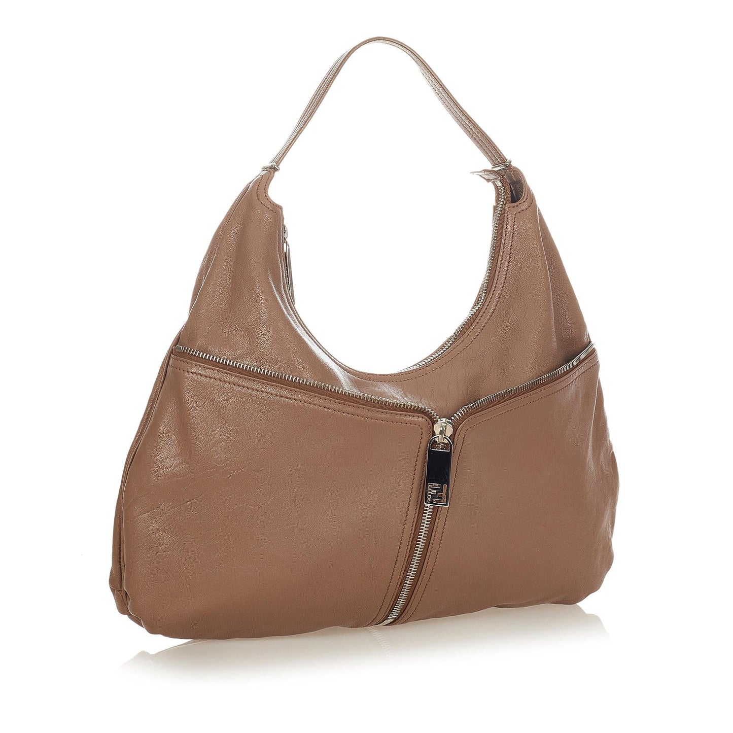 Fendi Unzipped Shoulder Bag Shg Leather