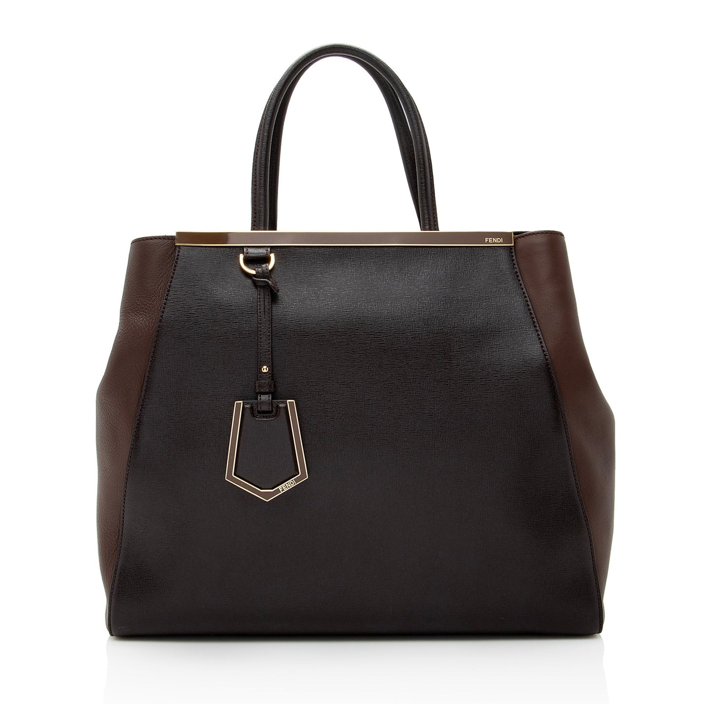 Fendi Calfskin 2Jours Elite Tote Shf Vitello Large Tote Bag