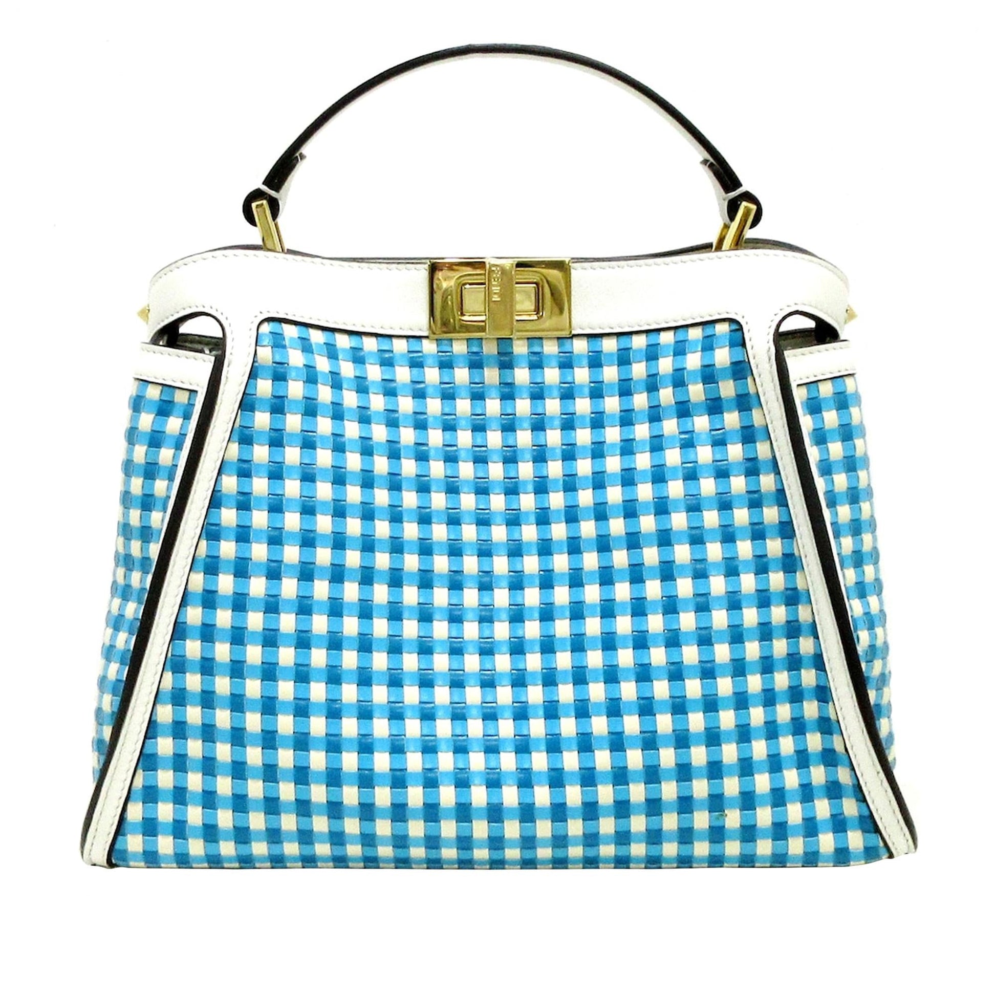 Fendi Peekaboo Satchel Shg Uy7B6K Woven Satchel Bag