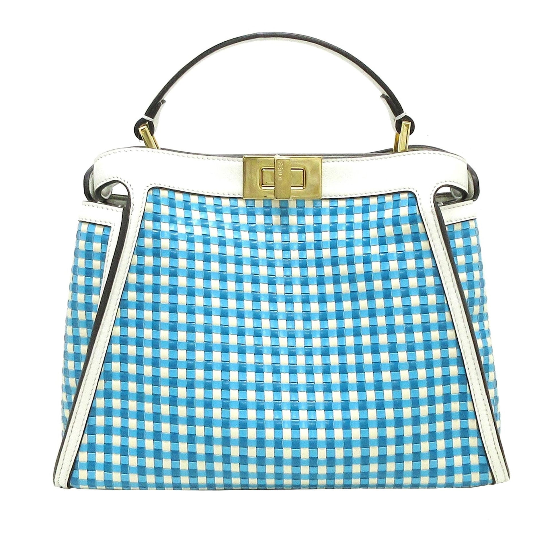 Fendi Peekaboo Satchel Shg Uy7B6K Woven Satchel Bag
