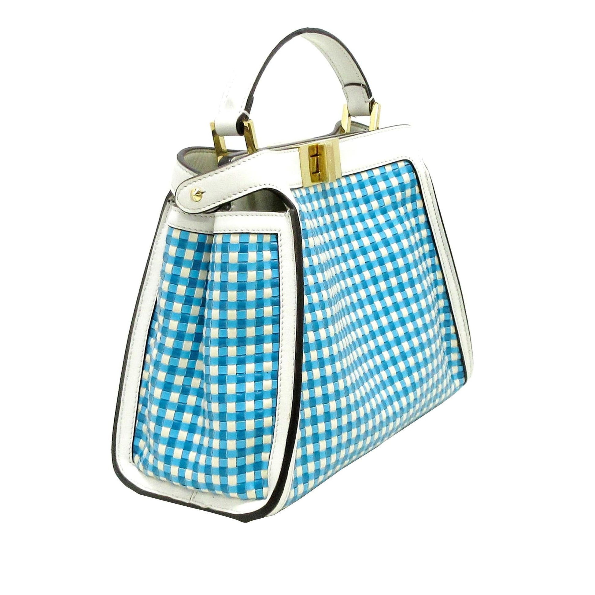 Fendi Peekaboo Satchel Shg Uy7B6K Woven Satchel Bag