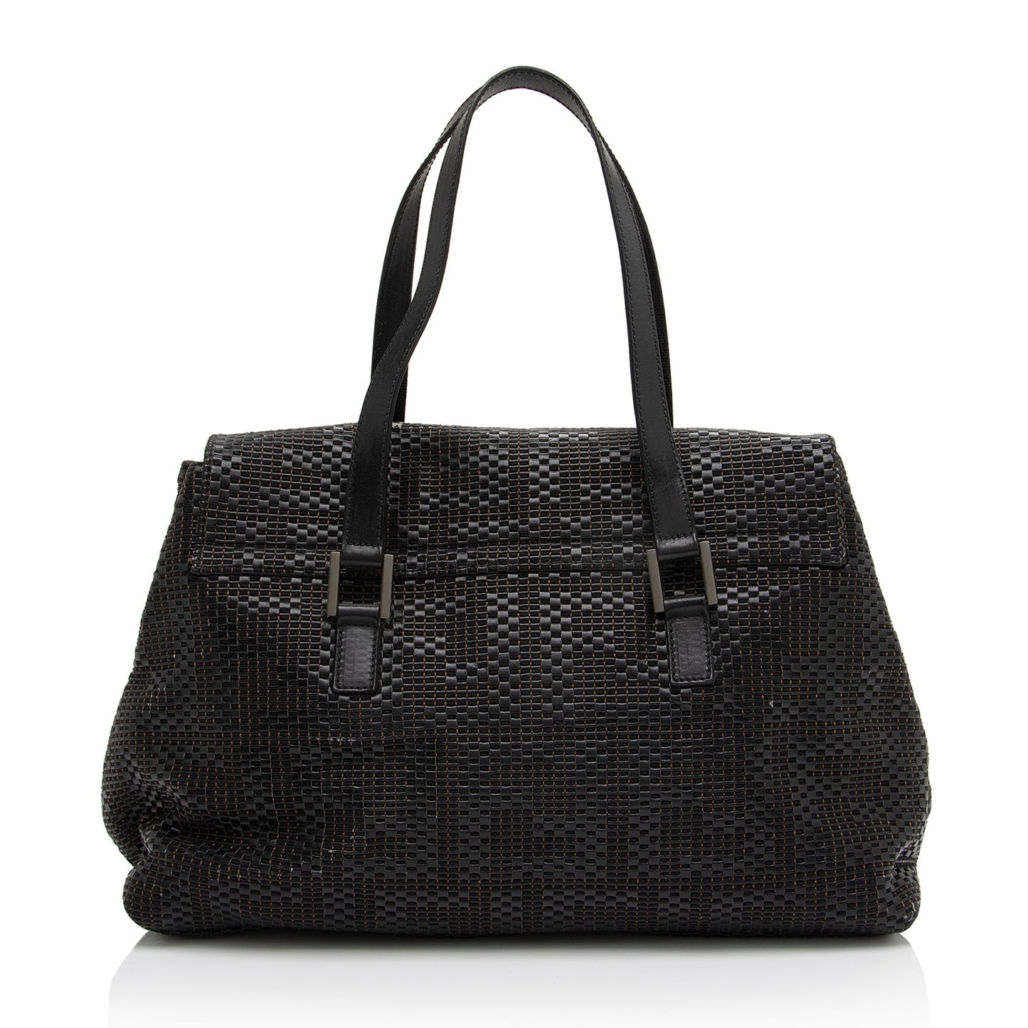 Fendi Zucca Forever Shoulder Bag Shf Qqfmfo Leather Large Woven