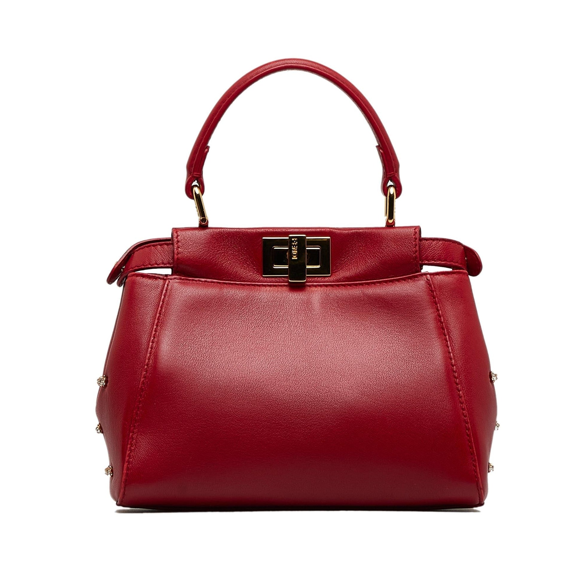 Fendi Xs Studded Crystal Stars Peekaboo Iconic Satchel Shg Satchel Bag