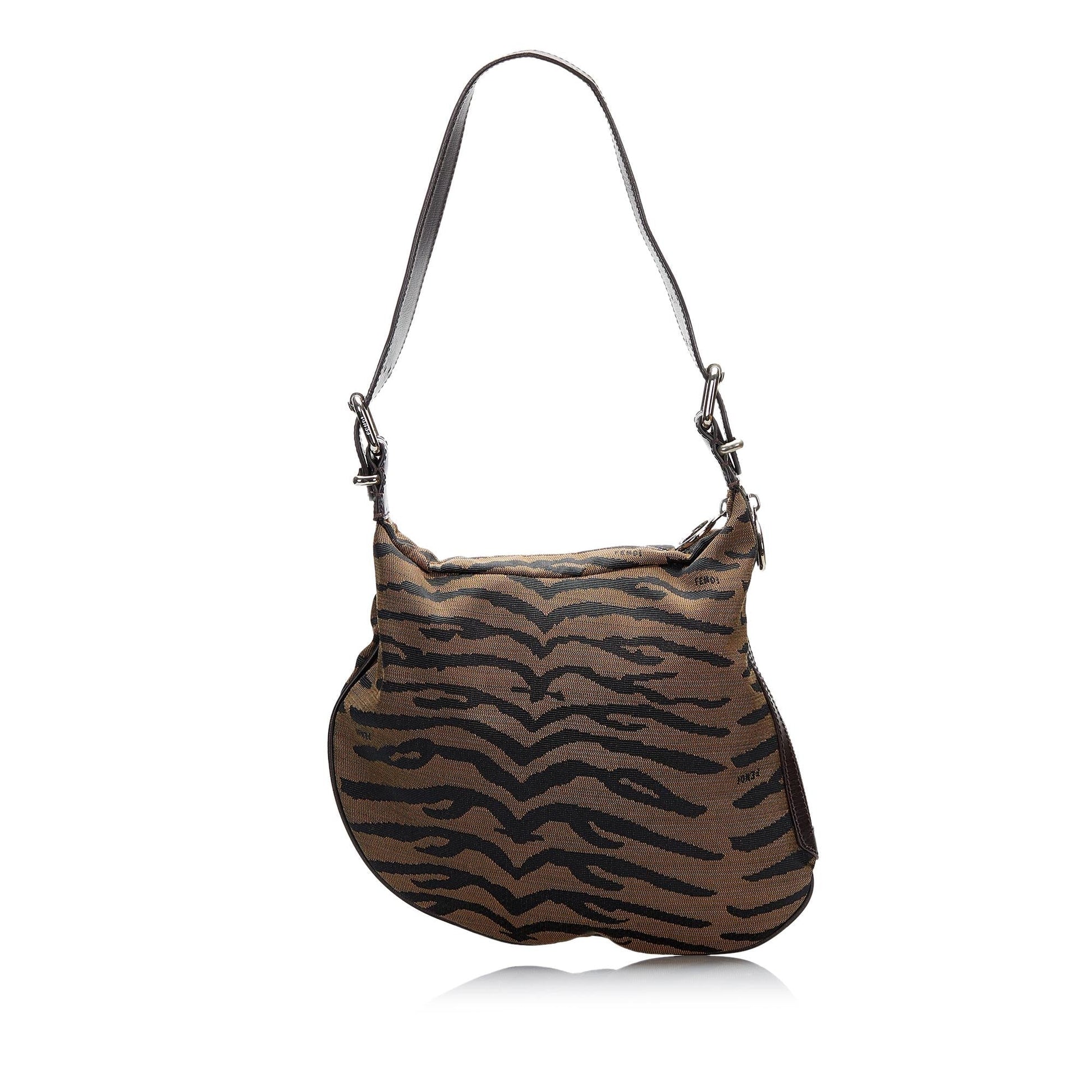 Fendi Zebra Print Oyster Shg Caygqz Shoulder Bag