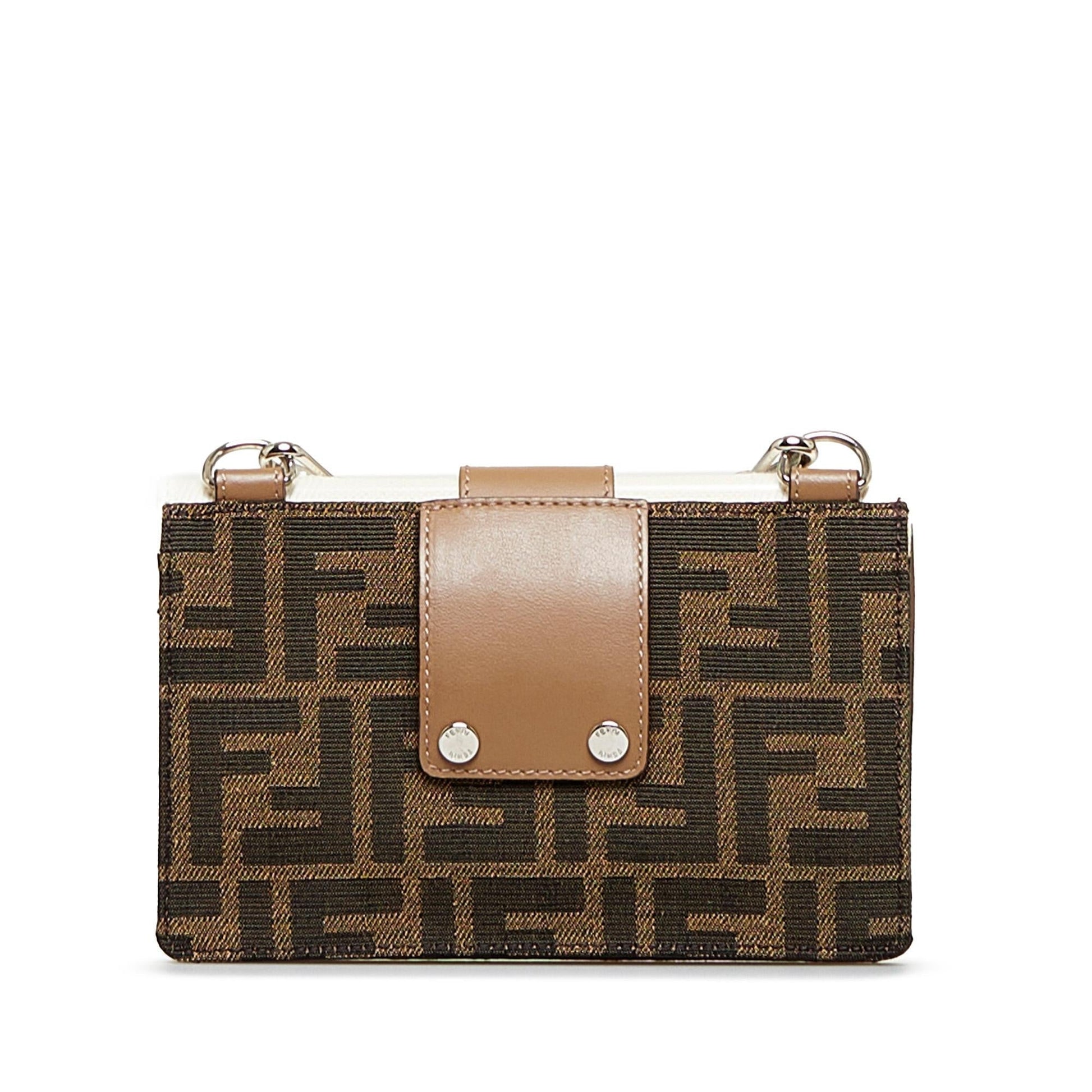 Fendi Zucca Baguette Crossbody Shg 6Tynol Shoulder Bag