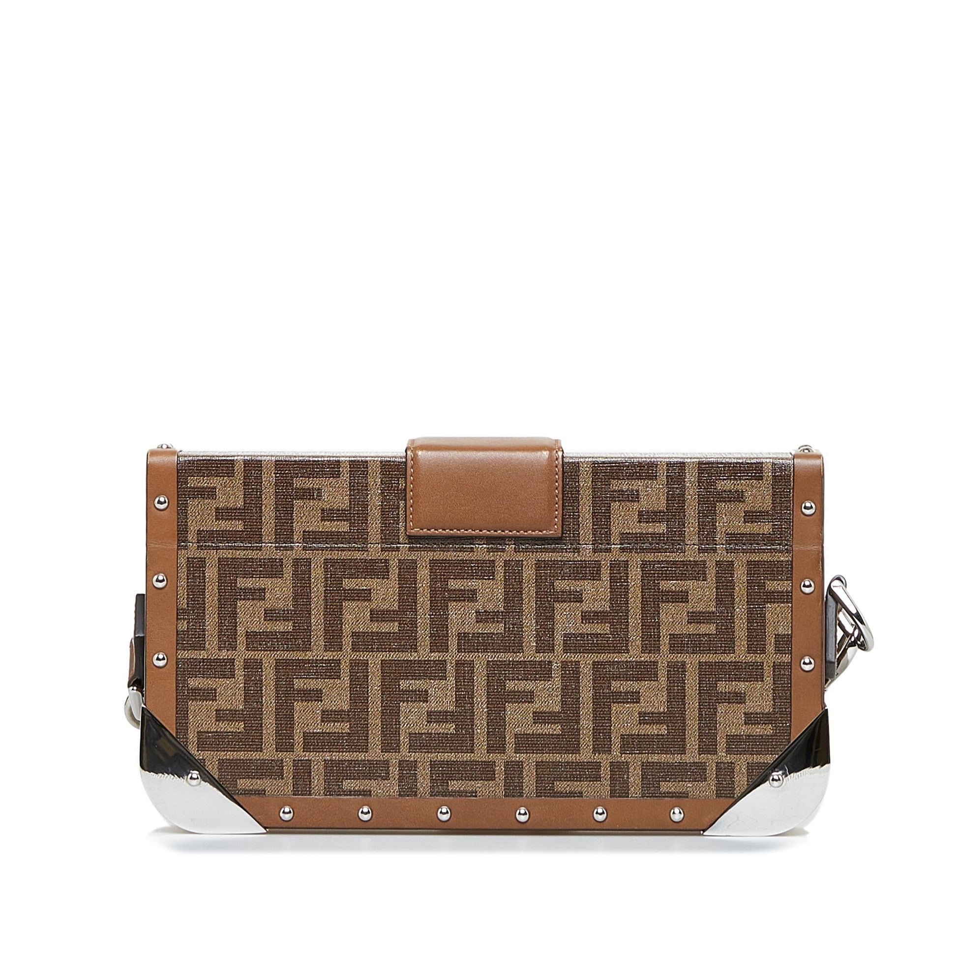 Fendi Zucca Baguette Trunk Shg Lsaea4 Crossbody Bag Shoulder Bag