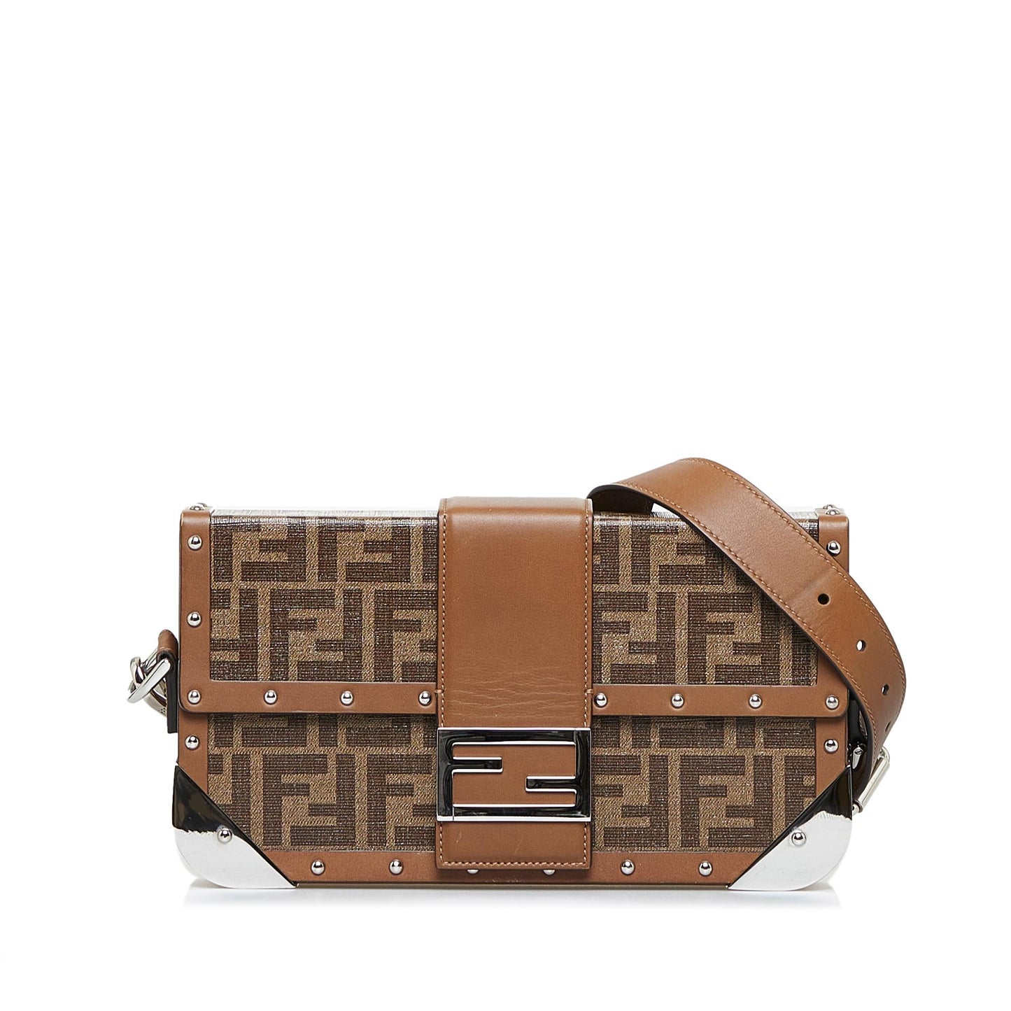 Fendi Zucca Baguette Trunk Crossbody Bag Shoulder Bag Trunk Shg 2Dam79