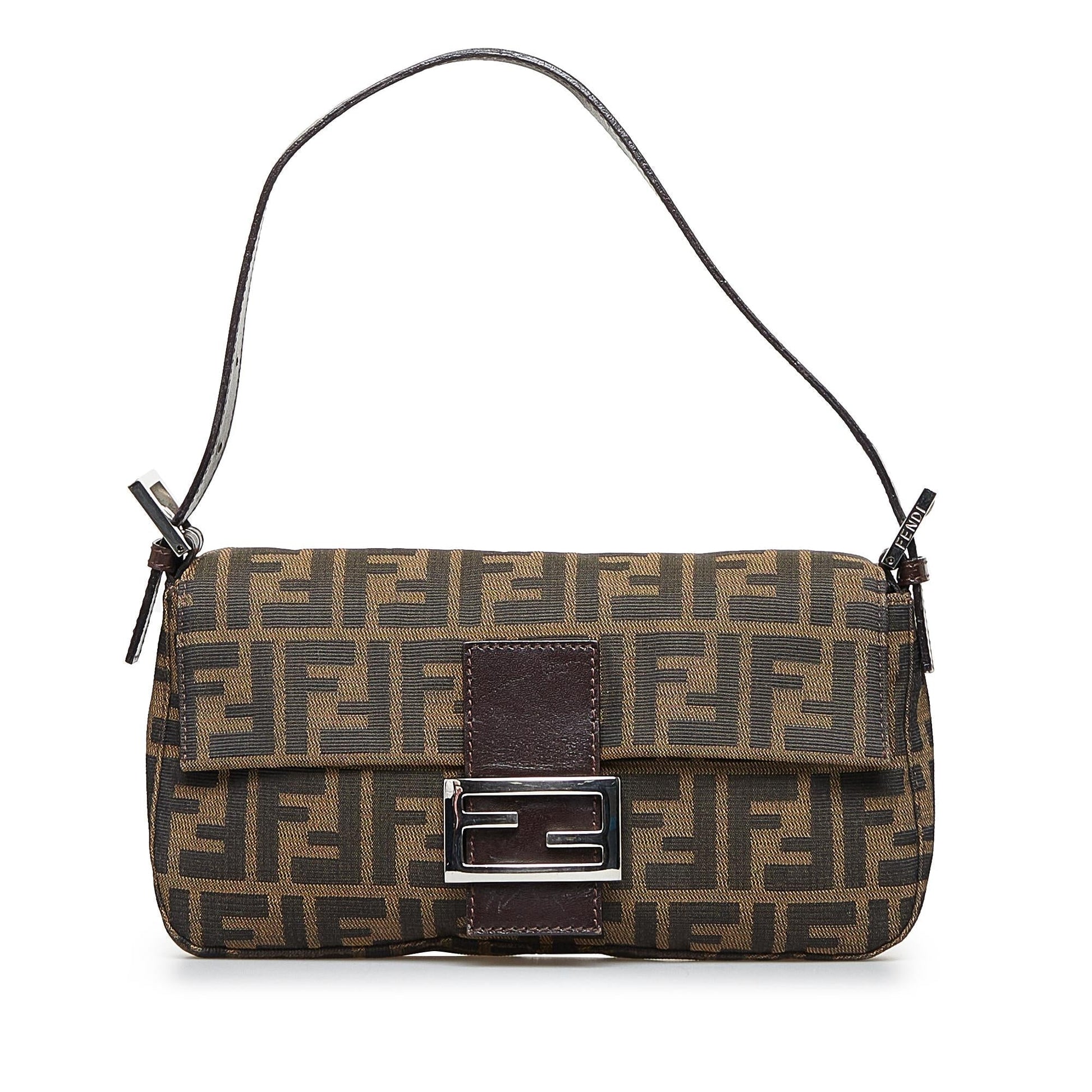 Fendi Zucca Baguette Shg Aczlac Handbag Shoulder Bag