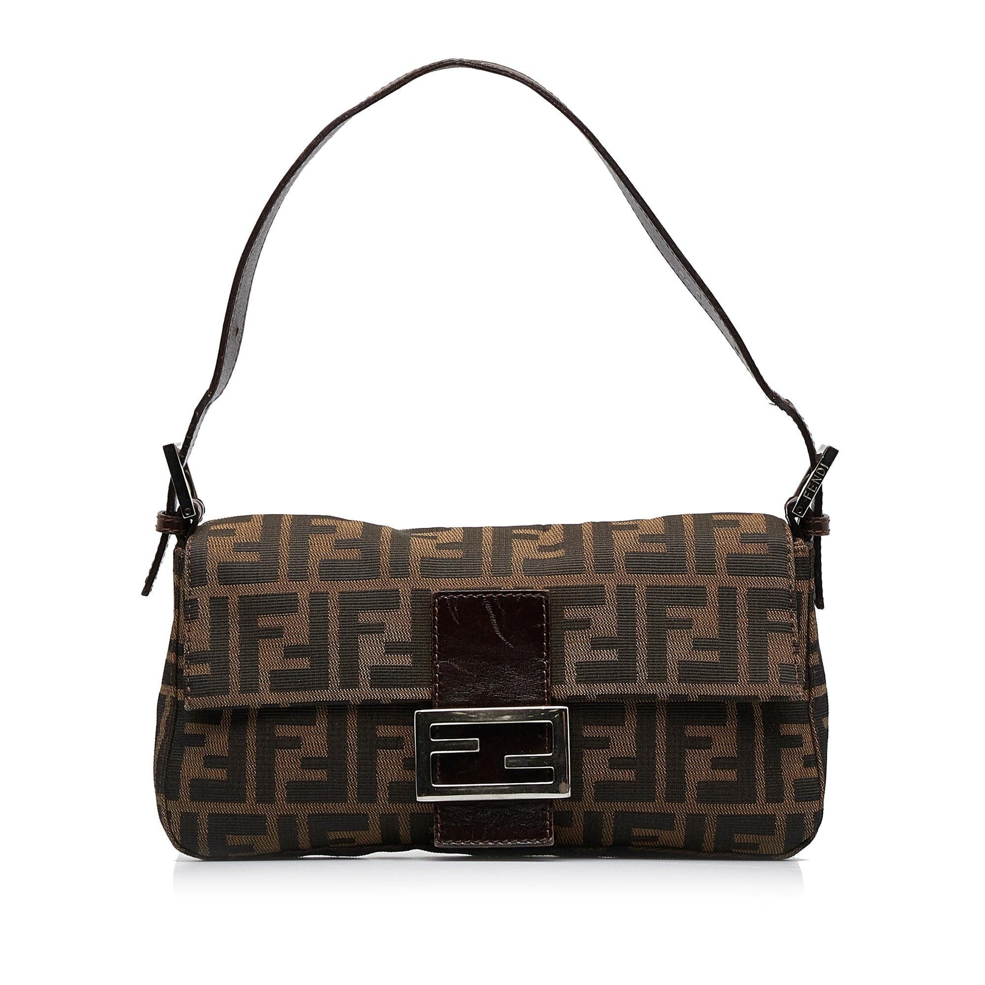 Fendi Zucca Baguette Shg Qme Handbag Shoulder Bag