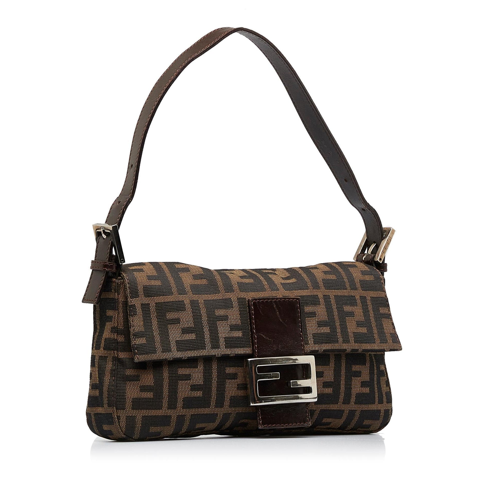 Fendi Zucca Baguette Shg Qme Handbag Shoulder Bag