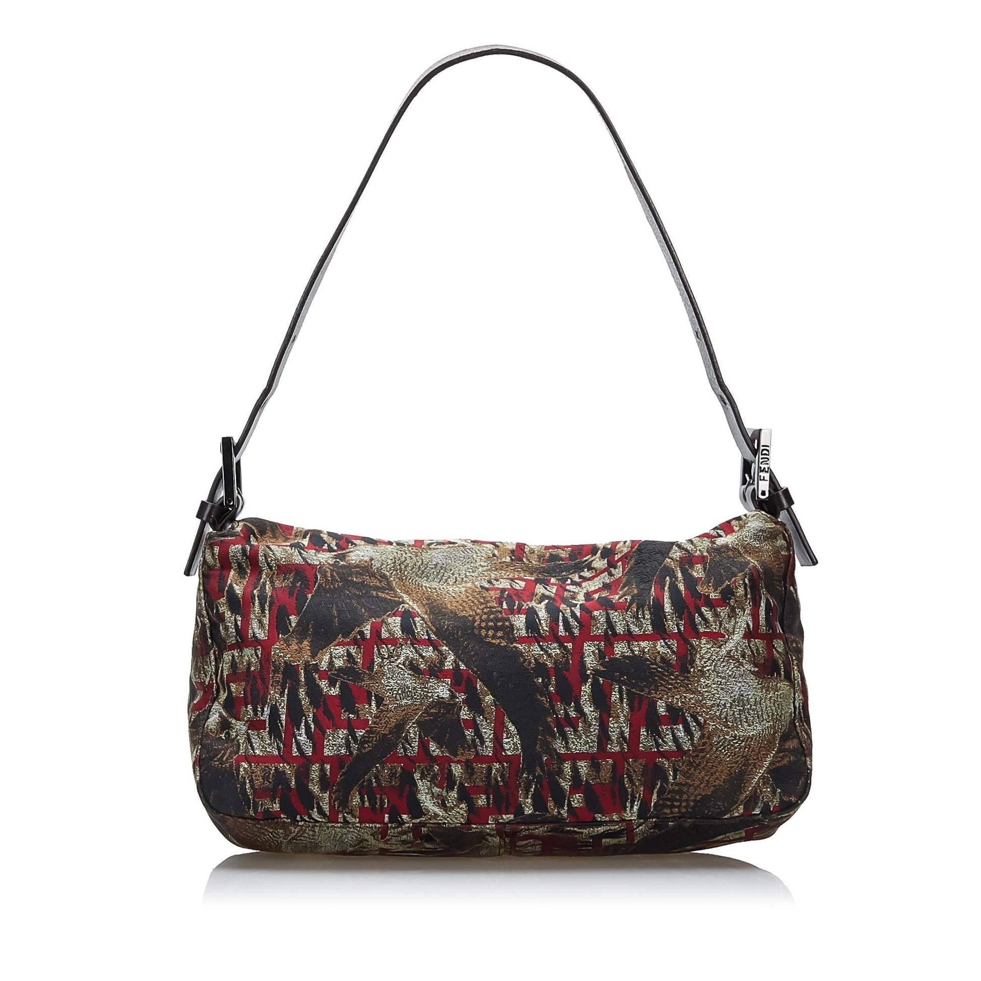 Fendi Zucca Bird Baguette Shg 4Mns3D Satchel Bag