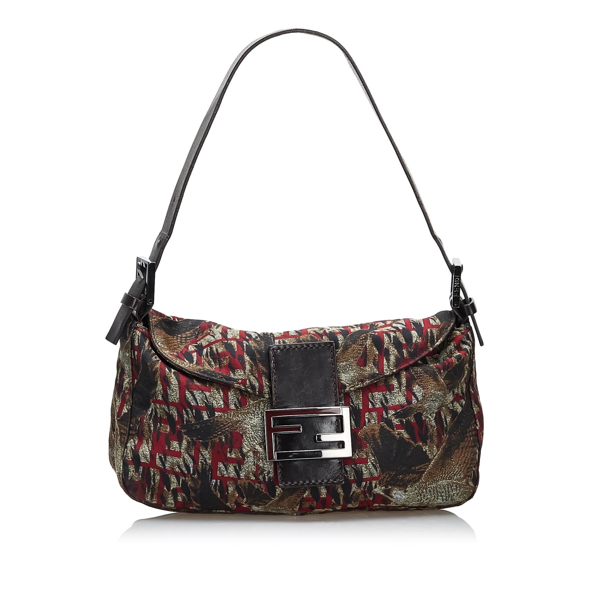 Fendi Zucca Bird Baguette Shg 4Mns3D Satchel Bag