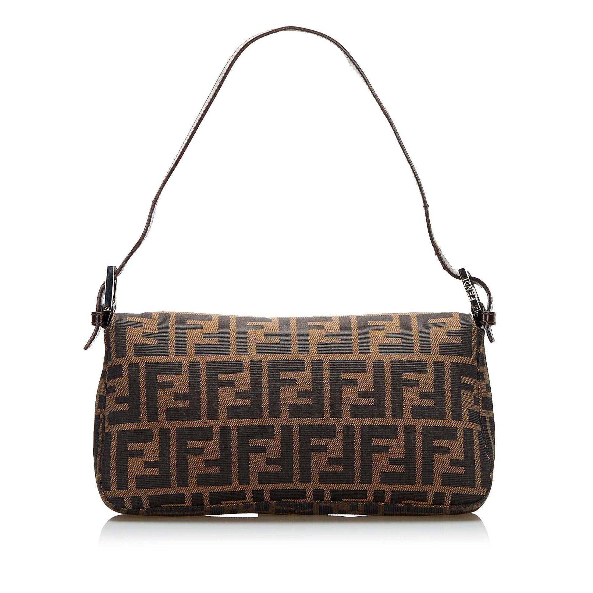 Fendi Zucca Baguette Shg Handbag Canvas Shoulder Bag