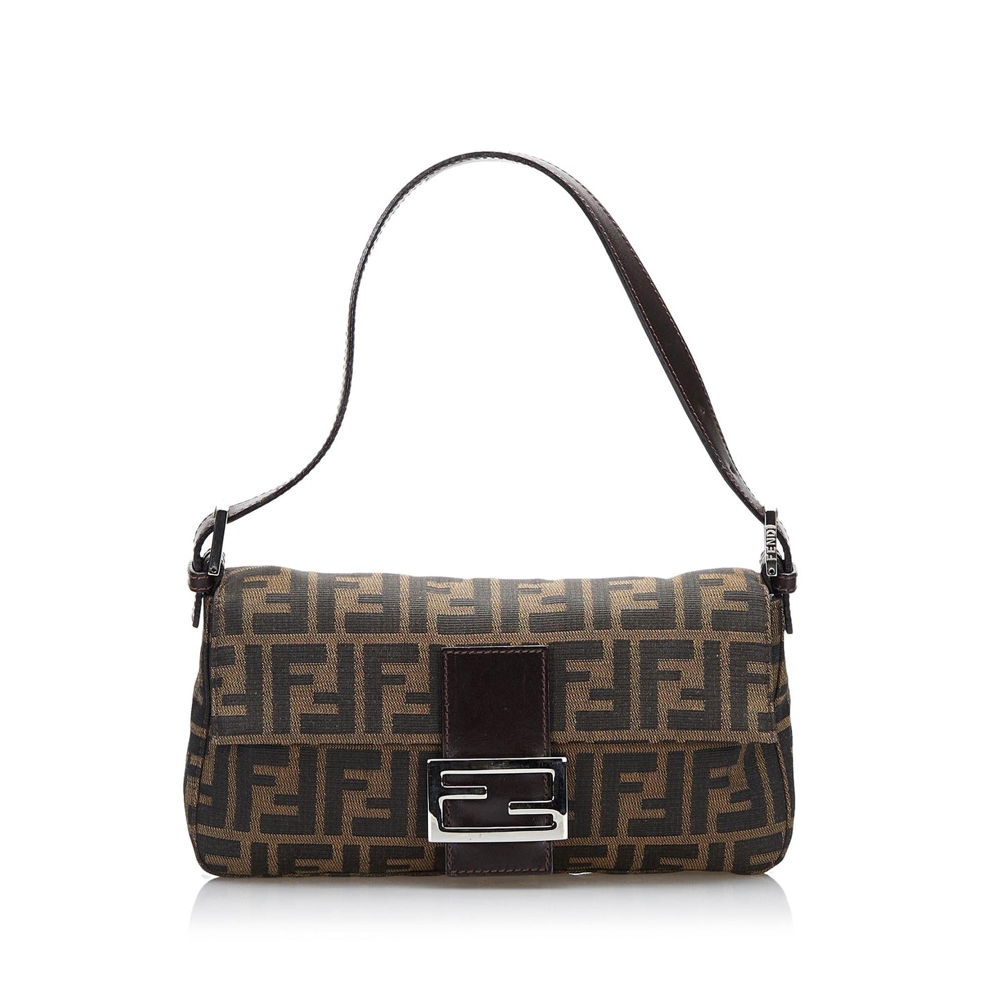 Fendi Zucca Baguette Shg Edz7To Handbag Canvas Shoulder Bag