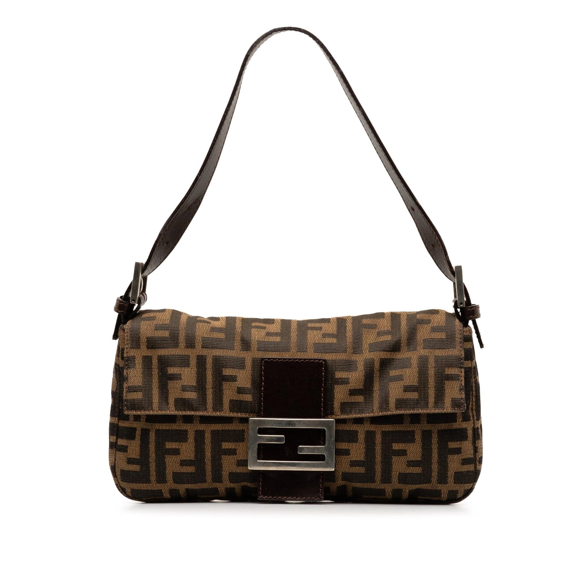 Fendi Zucca Baguette Shg 3Kbd7Q Handbag Canvas Shoulder Bag