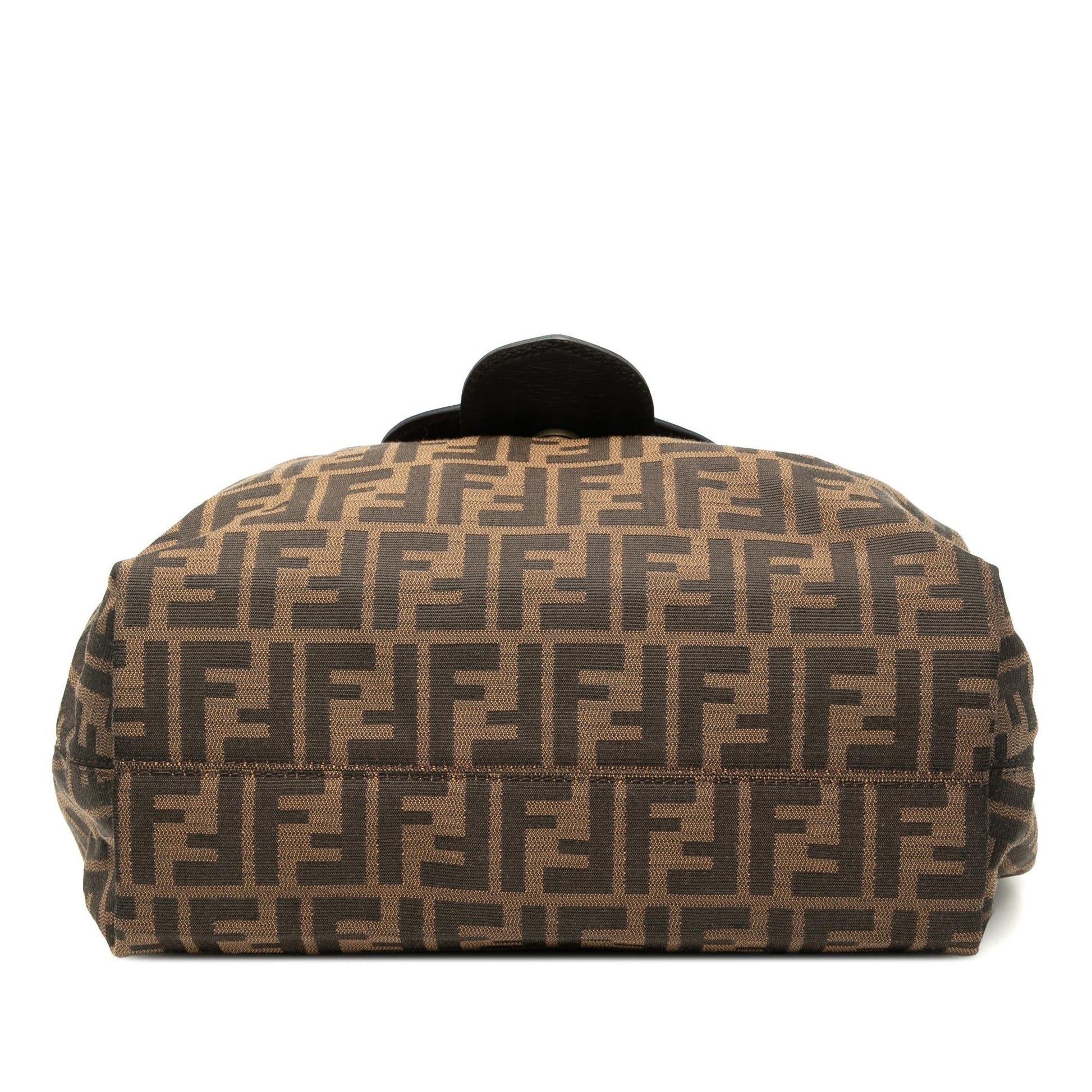Fendi Zucca Borsa Hobo Canvas Shoulder Bag