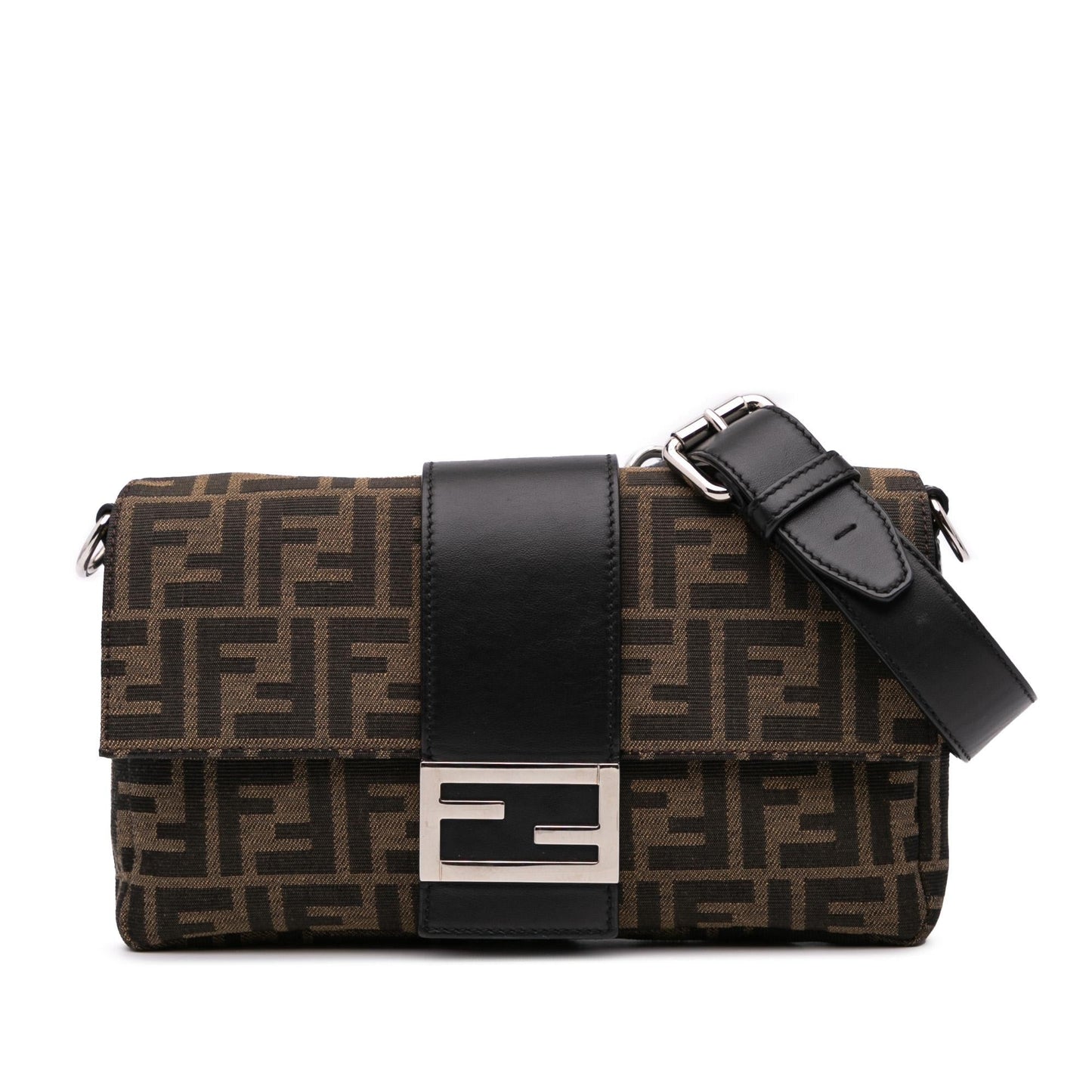 Fendi Zucca Convertible Baguette Satchel Canvas Satchel Bag Convertible Baguette Satchel
