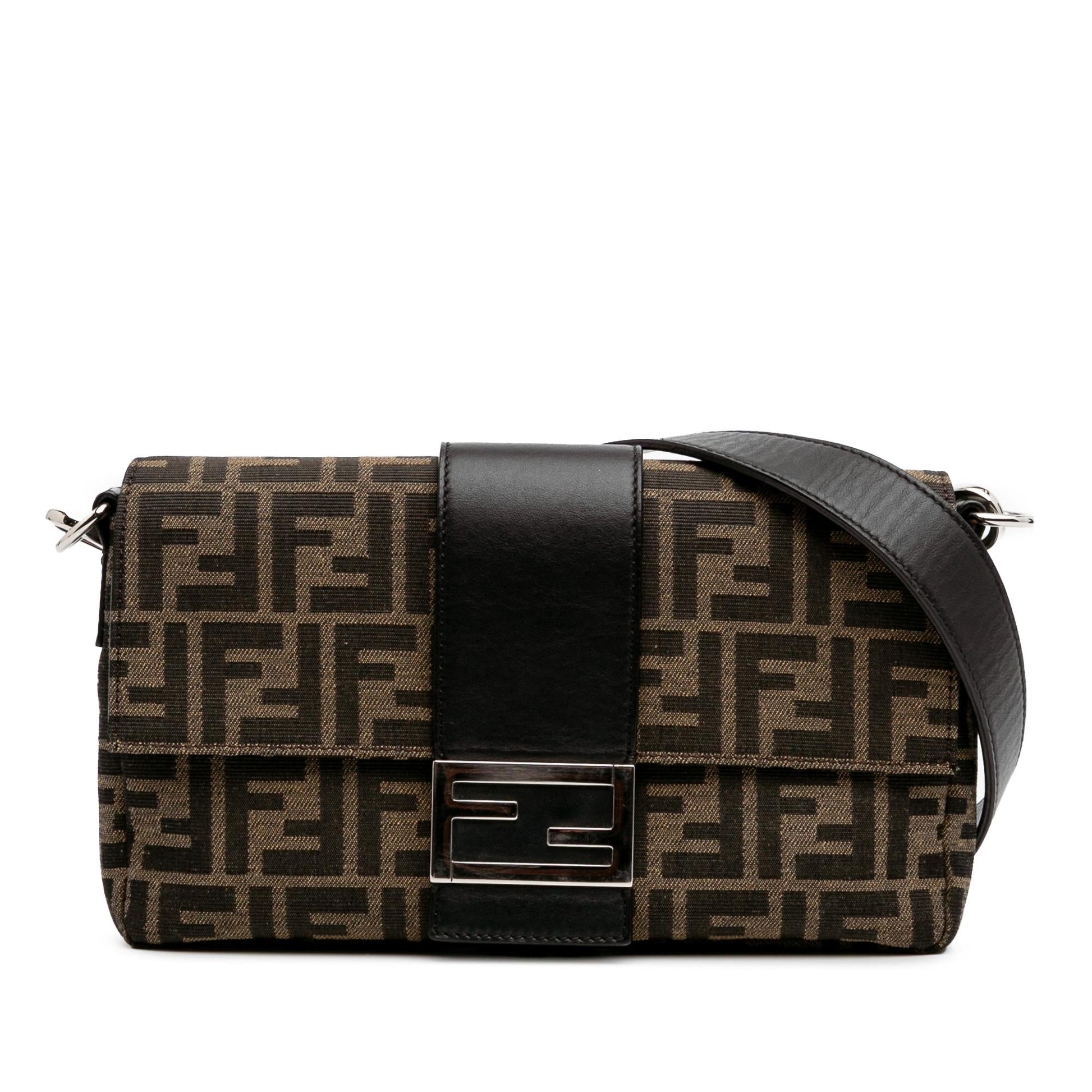 Fendi Zucca Convertible Baguette Satchel Canvas Satchel Bag Baguette Satchel 2