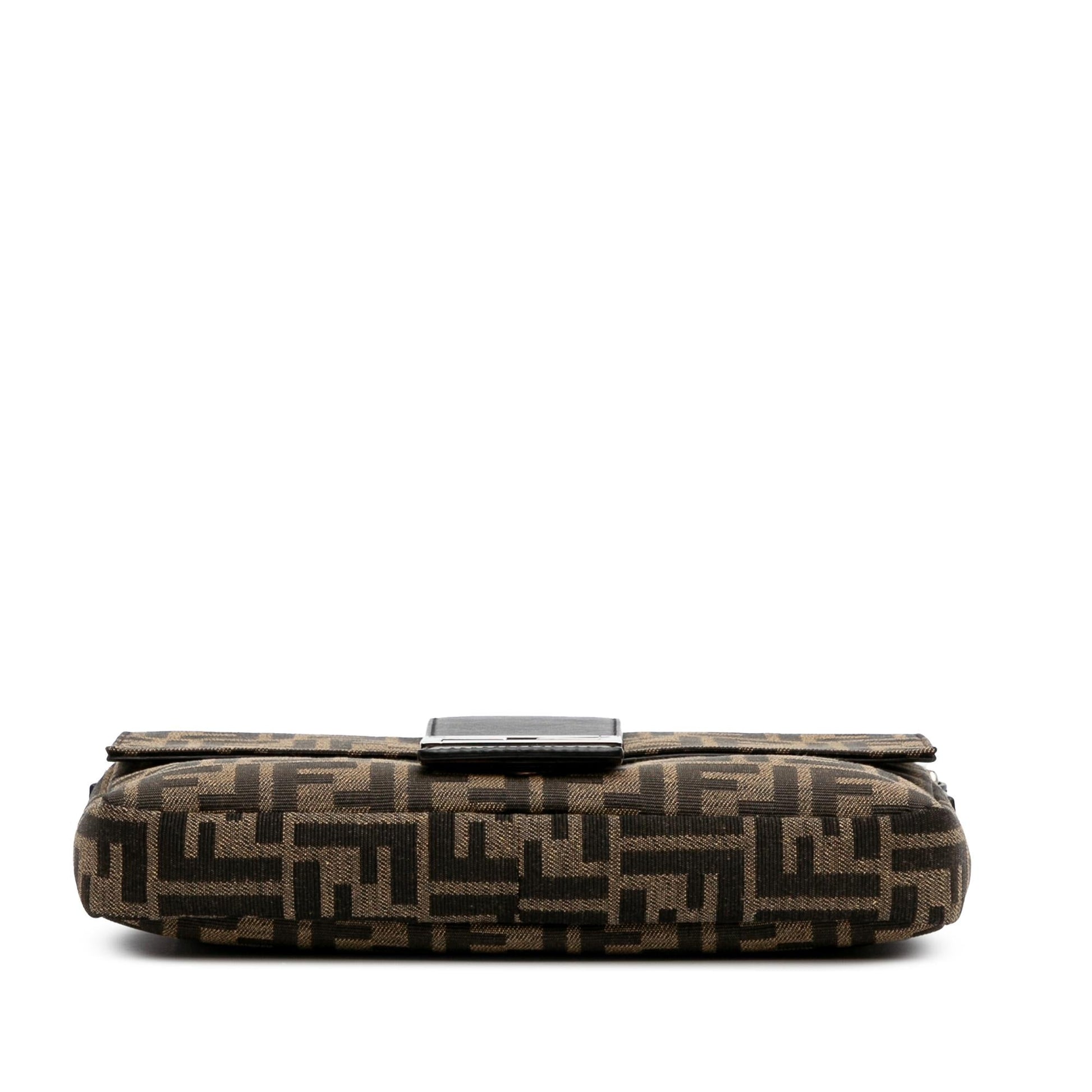 Fendi Zucca Convertible Baguette Satchel Canvas Satchel Bag