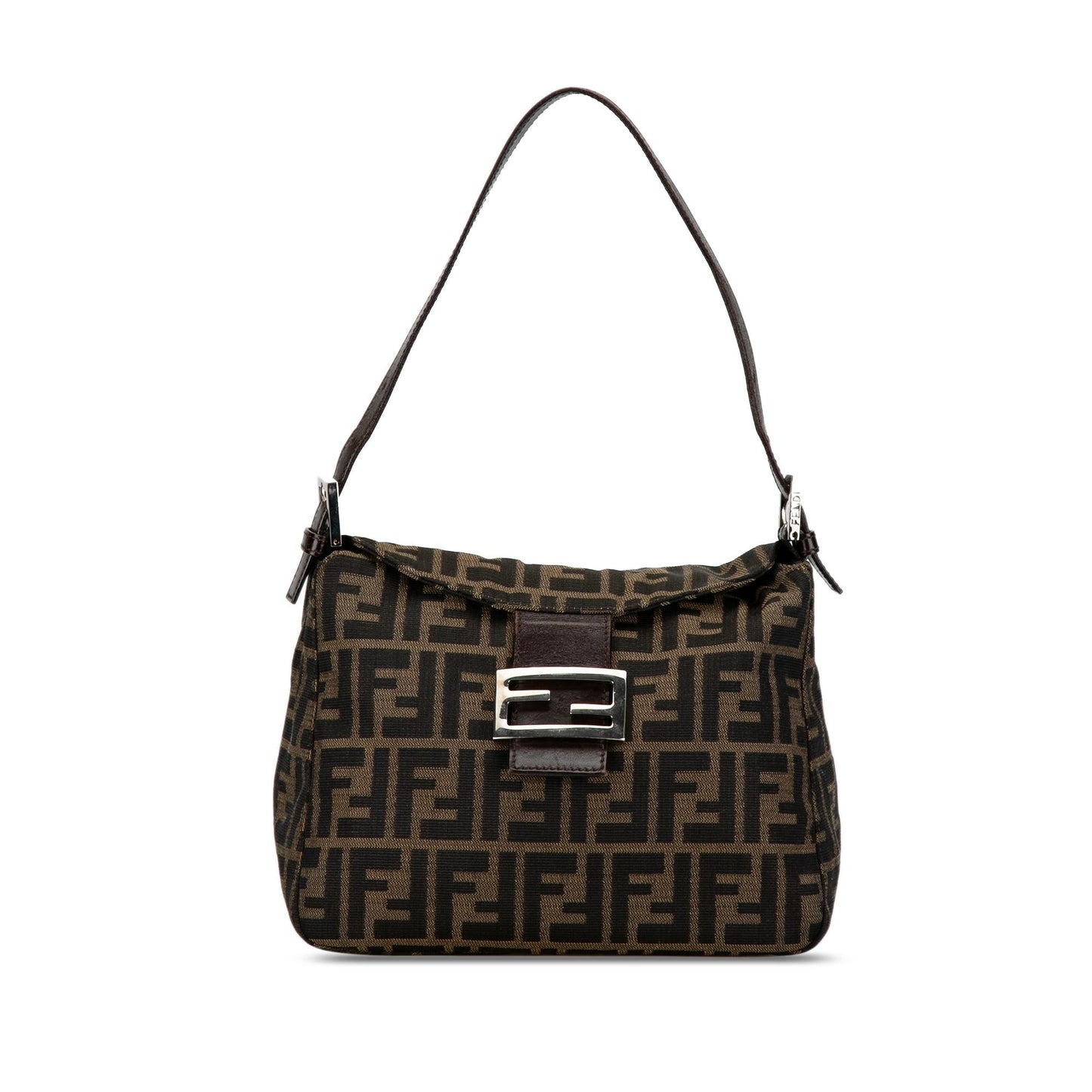 Fendi Zucca Double Mamma Shg Bc9Jxa Shoulder Bag Canvas Flap