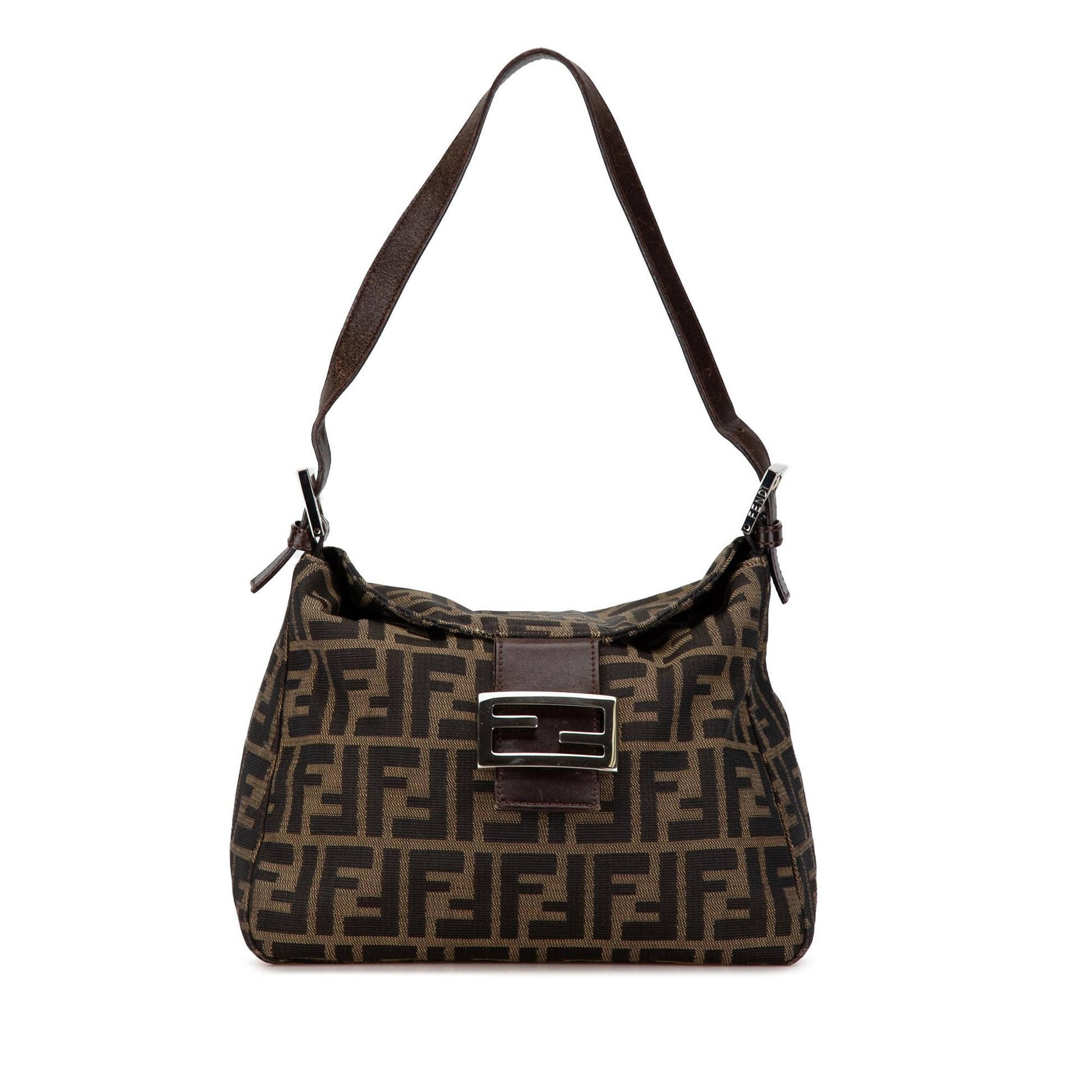 Fendi Zucca Double Mamma Shg 9Hhdcp Shoulder Bag Canvas Flap
