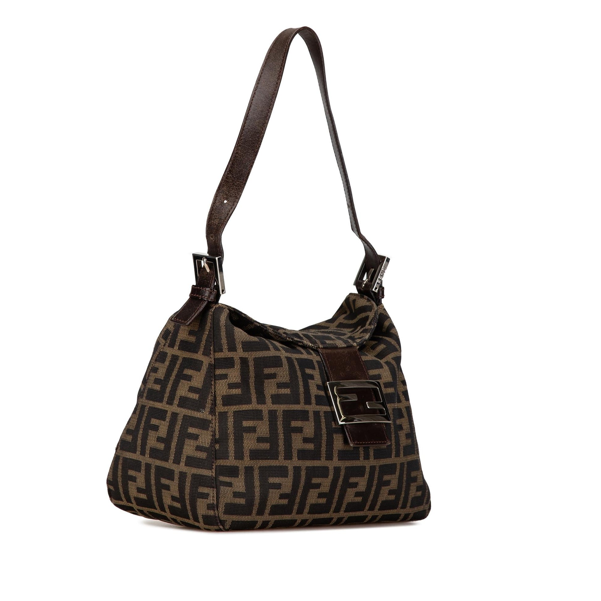 Fendi Zucca Double Mamma Shg 9Hhdcp Shoulder Bag Canvas Flap