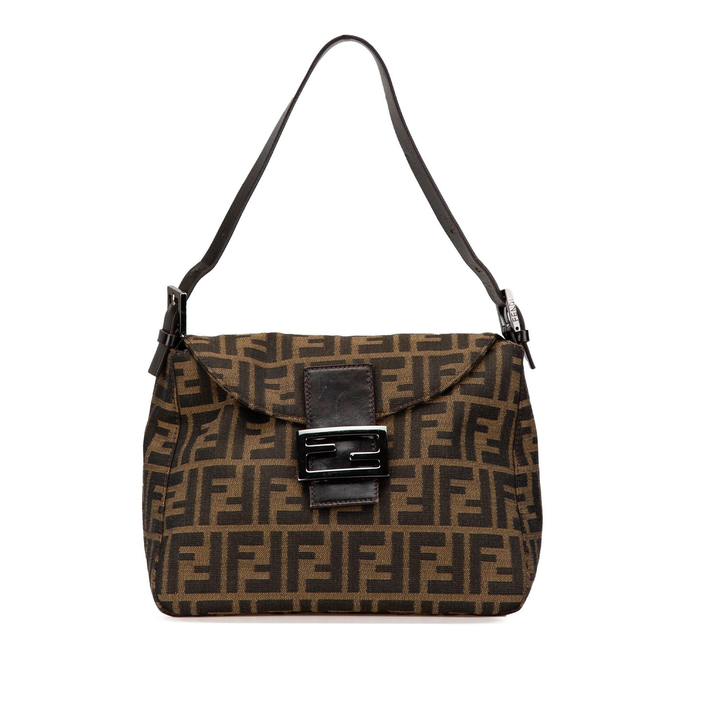 Fendi Zucca Double Mamma Shg Kjxsjw Shoulder Bag Canvas Flap