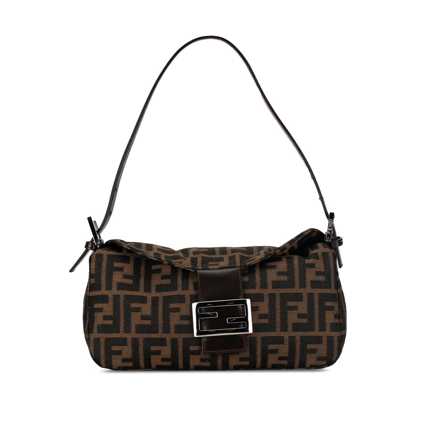 Fendi Zucca Double Shoulder Bag Shg K4Mhem Canvas Flap