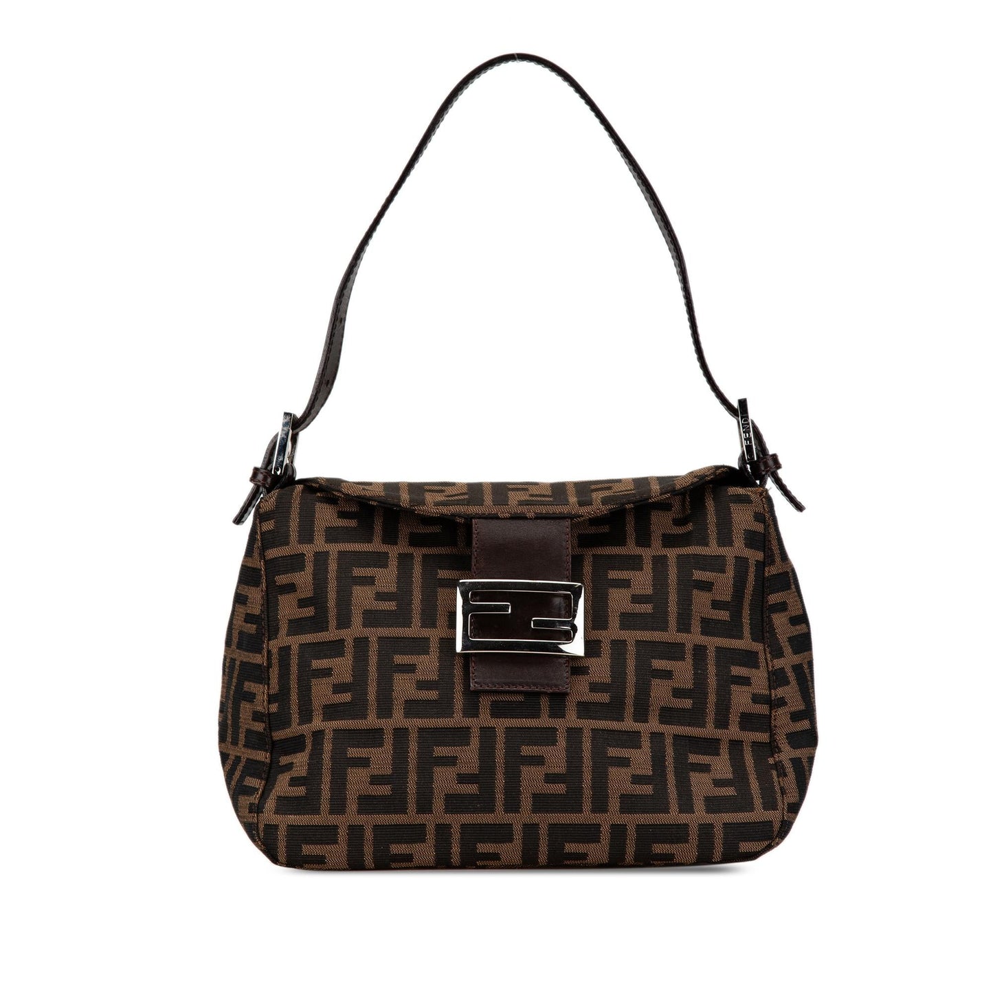 Fendi Zucca Double Shoulder Bag Shg Ulez5F Canvas Flap