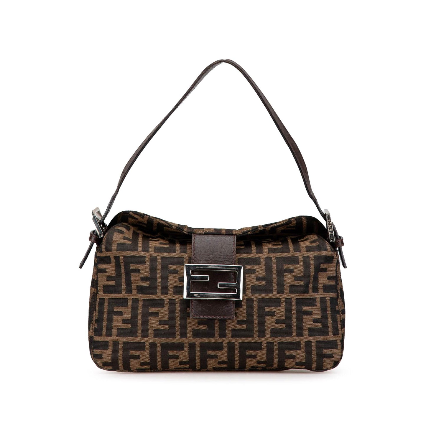 Fendi Zucca Double Shoulder Bag Shg Jvqpst Canvas Flap