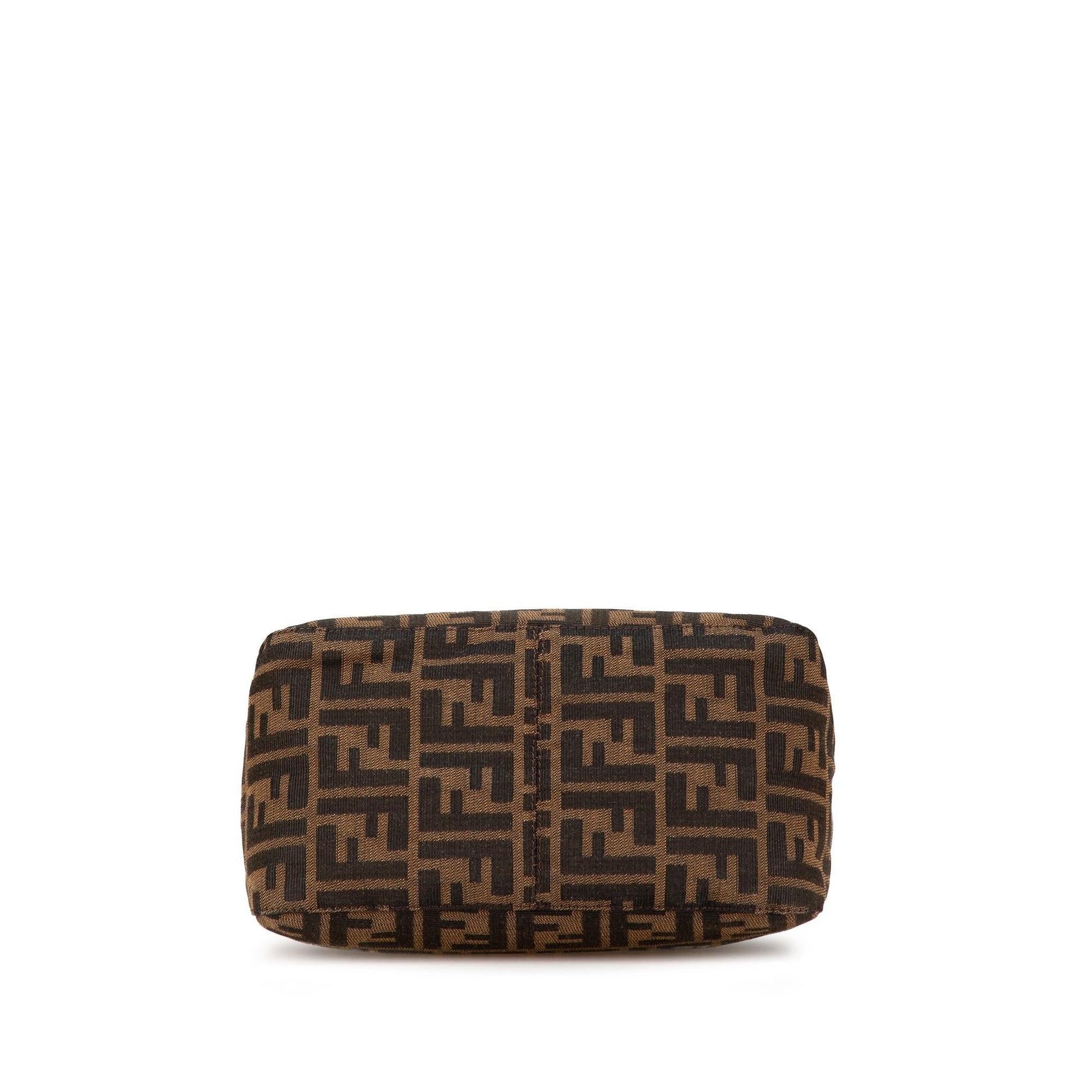 Fendi Zucca Double Shoulder Bag Canvas Flap Flap Shoulder Bag