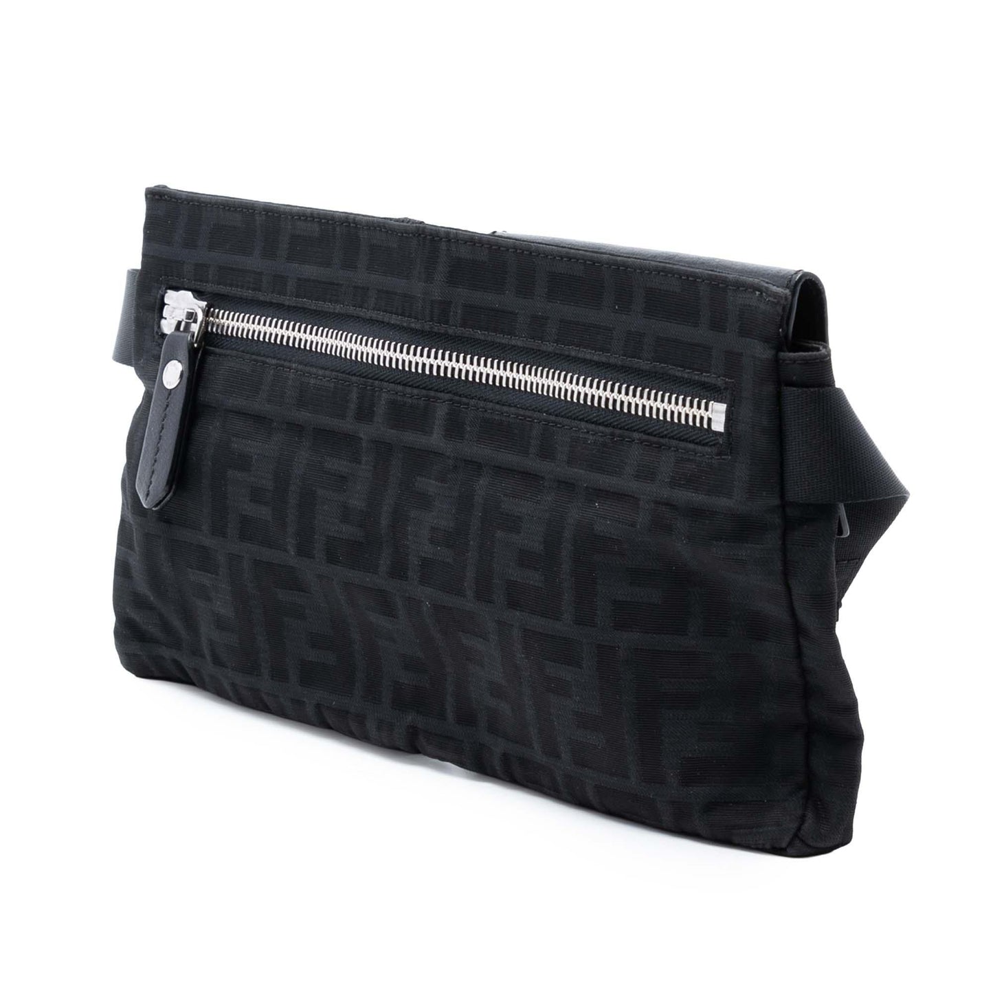 Fendi Zucca Double Pocket Belt Bag Canvas