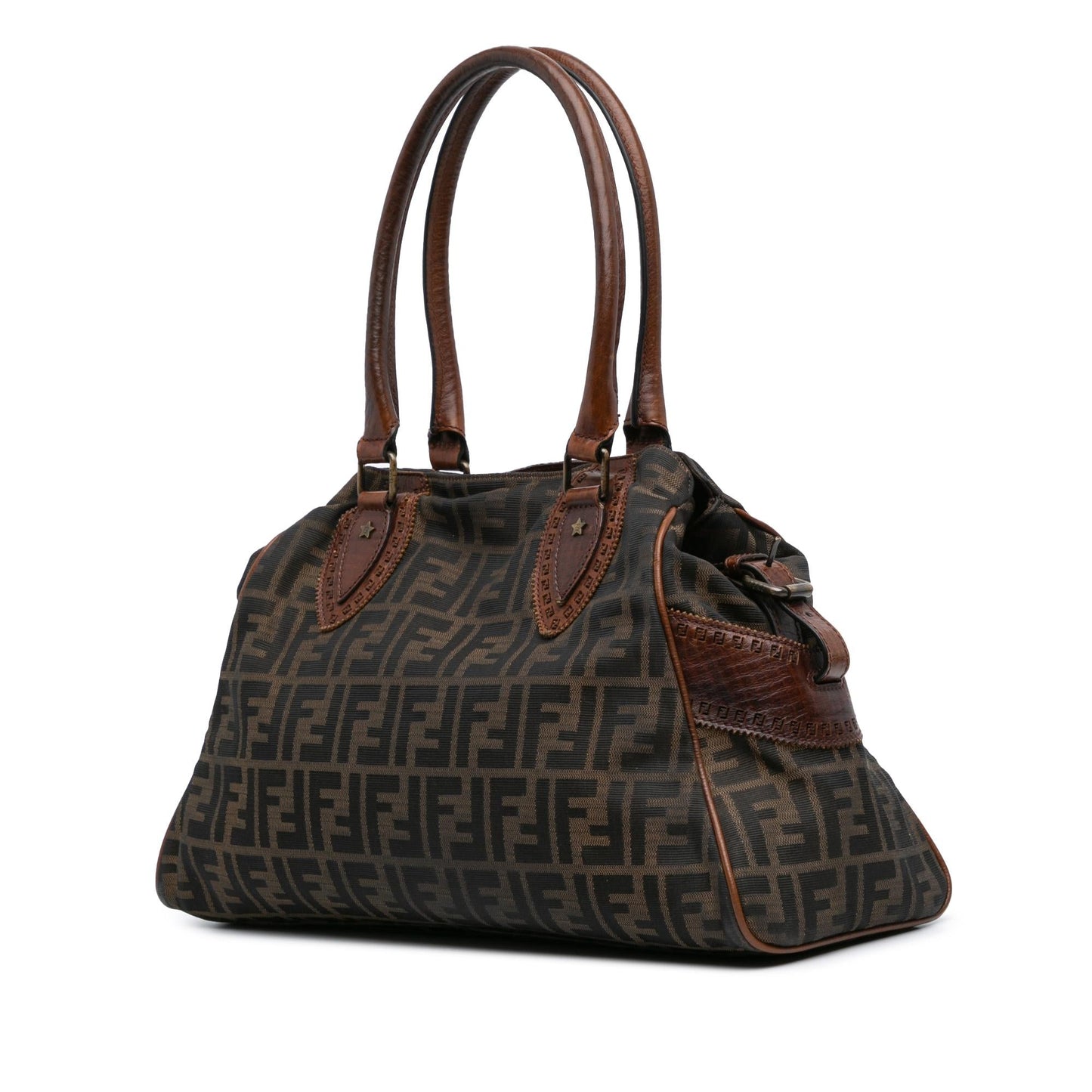 Fendi Zucca Etniko Handbag Shg E50X9E Canvas Satchel Bag