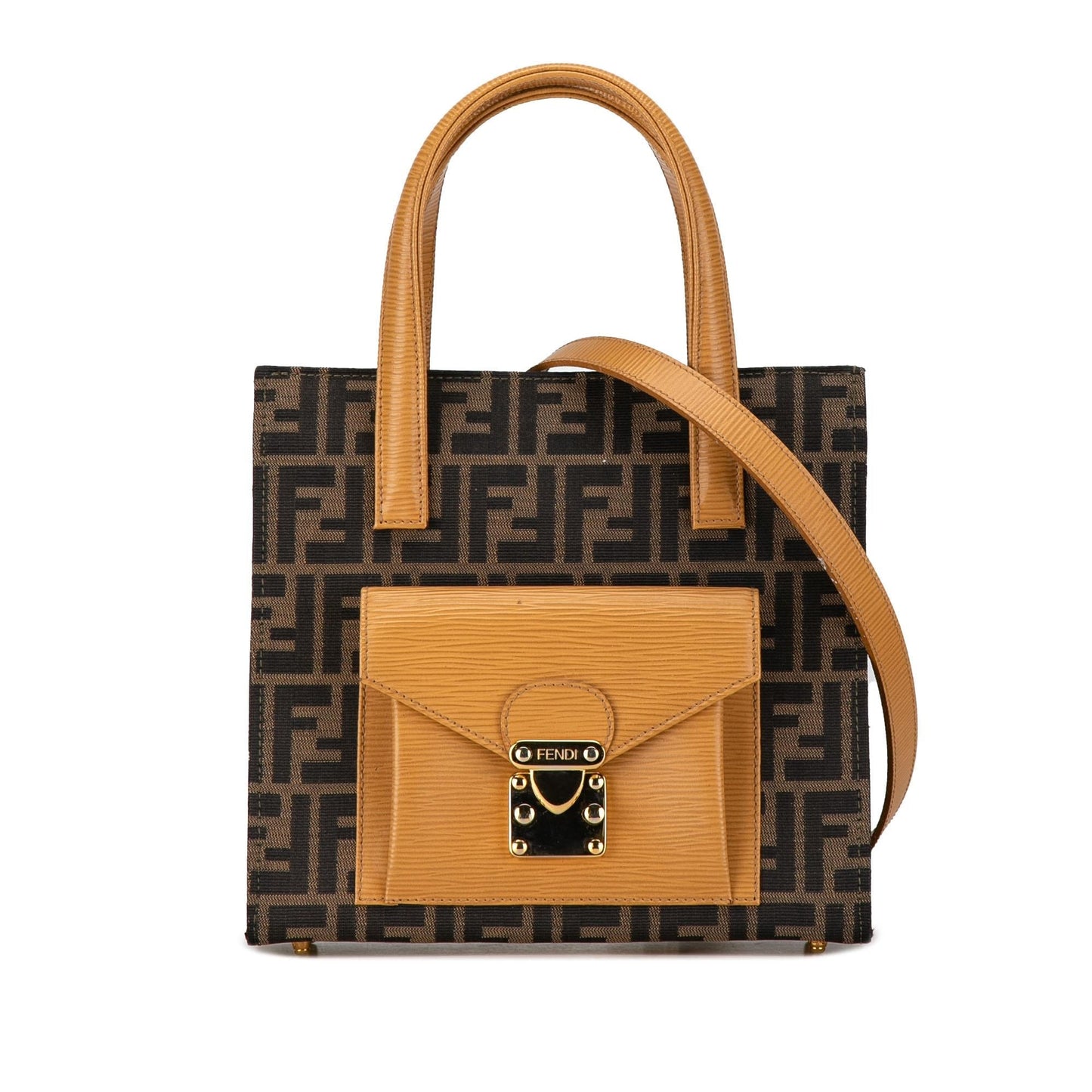 Fendi Zucca Front Pocket Tote Canvas Tote Bag Tote Shg Ntcztk